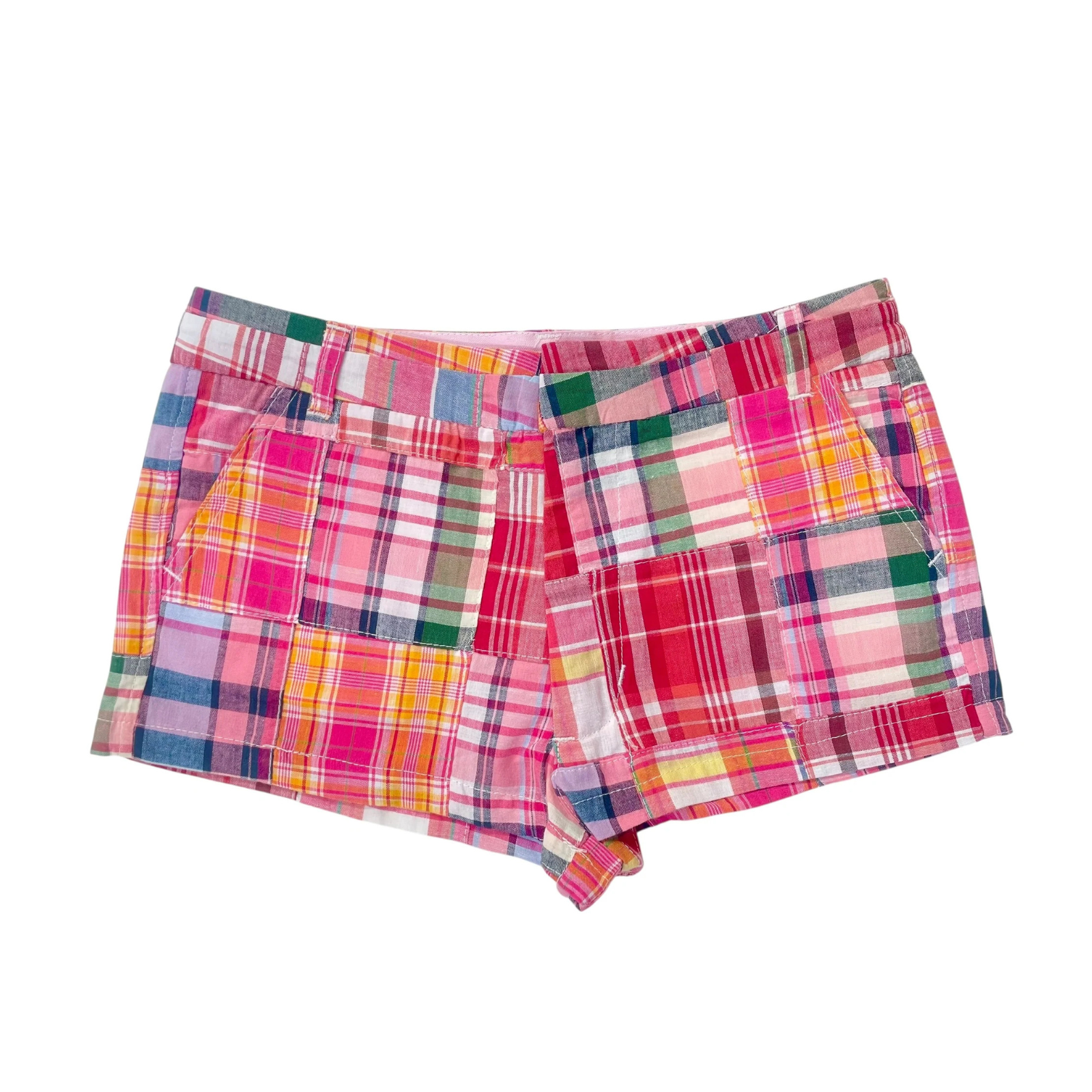 Katie J NYC Girls Multi Patch Stanford Shorts Girls Casual Bottoms Katie J NYC Multi Y/S (7/8)