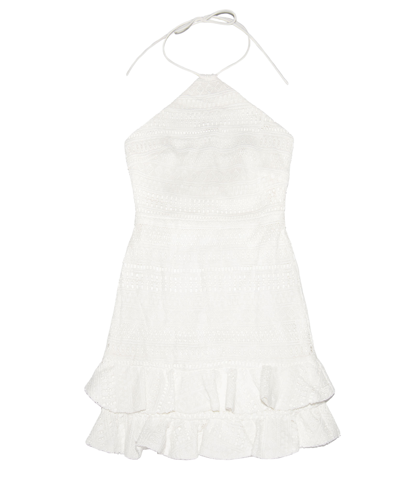 8apart Women Elle Ruffle Crochet Halter Dress Distressed/seasonal womens 8apart White Juniors/Women S