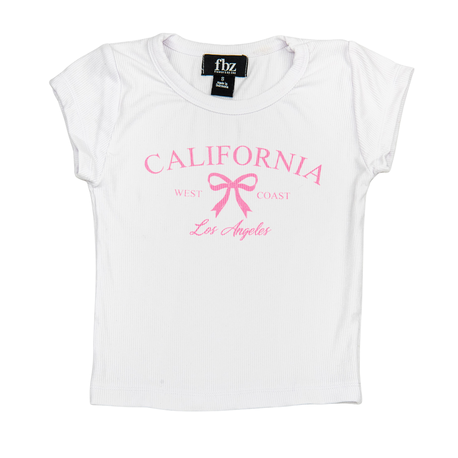 FBZ Girls Cali Girl Tee Girls Casual Tops FBZ Flowers By Zoe White Y/S (7/8)