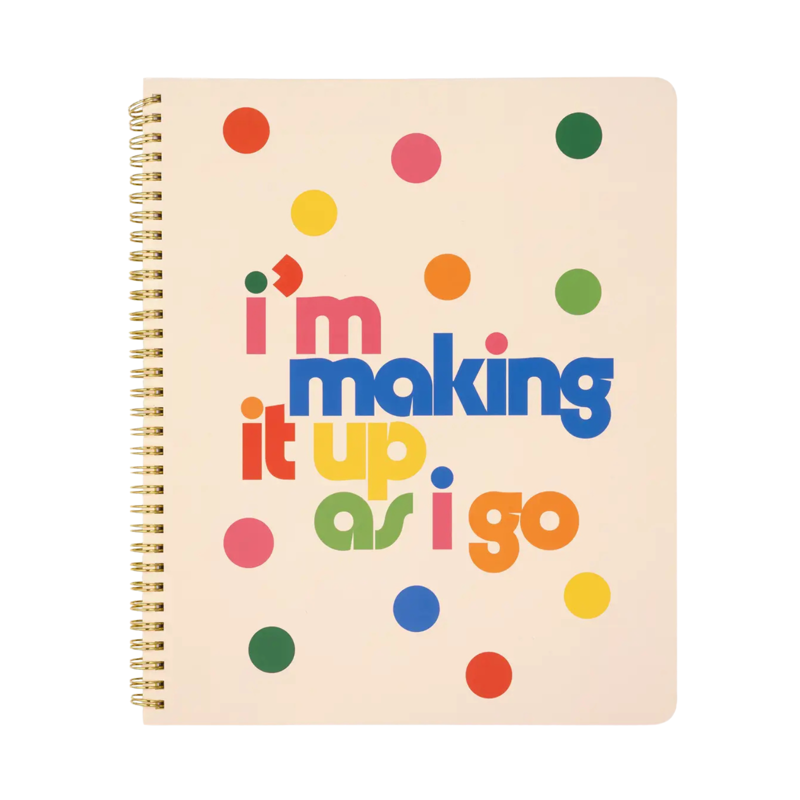 Ban.do Rough Draft Large Notebook I'm Making it Up As I Go Accessories Ban.do Multi