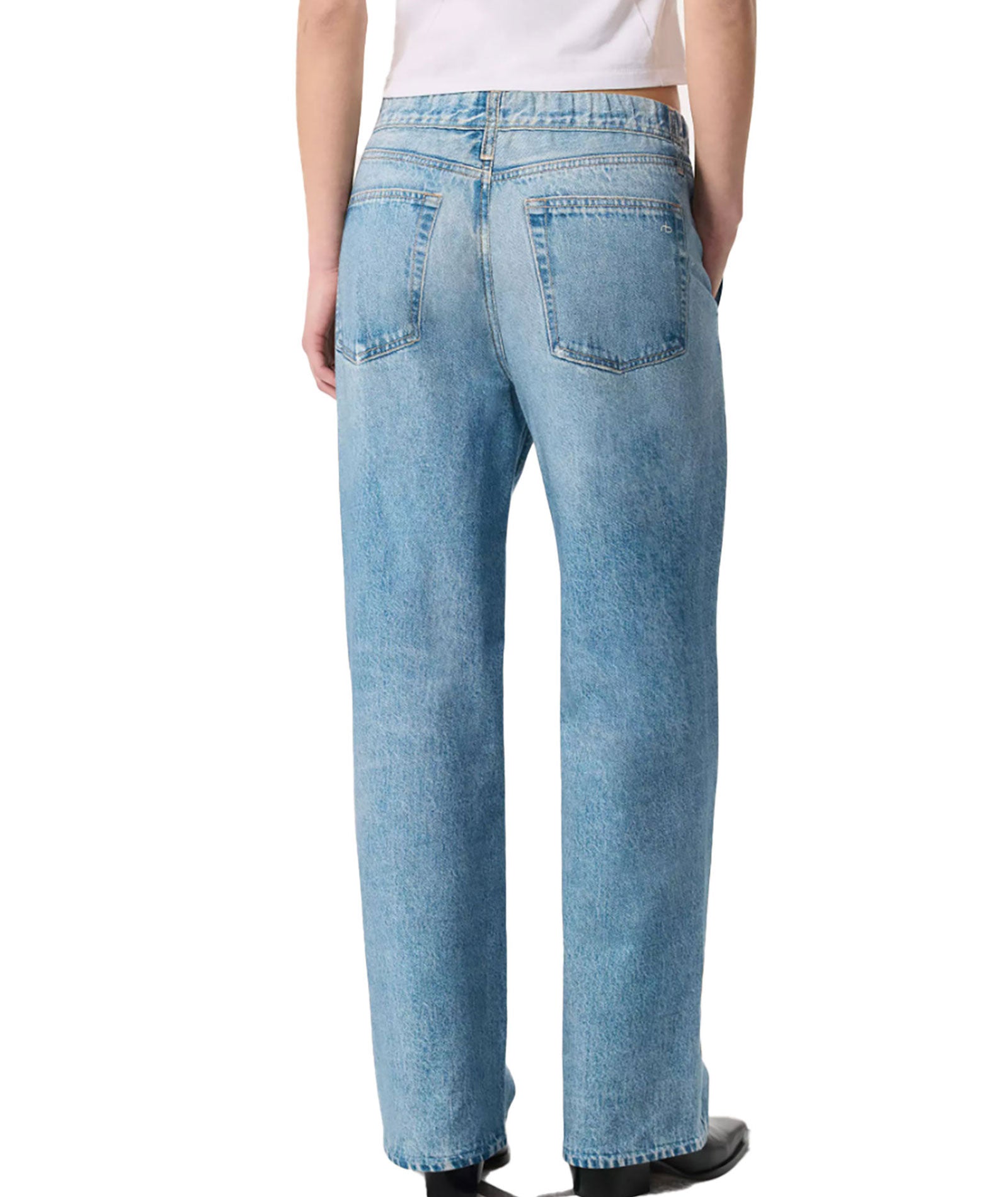 Rag & Bone Women Miramar Terry Wide Leg Pants Valentina Womens Denim Rag & Bone