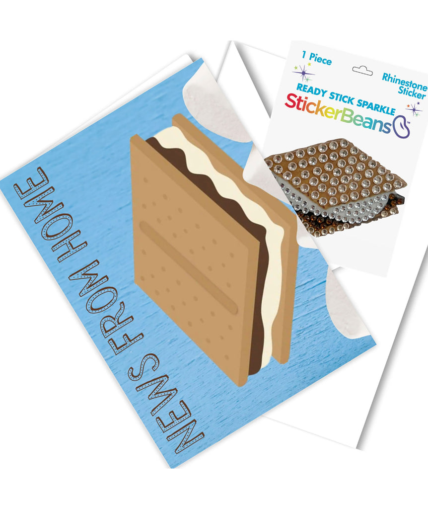 Sticker Beans S'Mores Card With Sticker Accessories Sticker Beans   