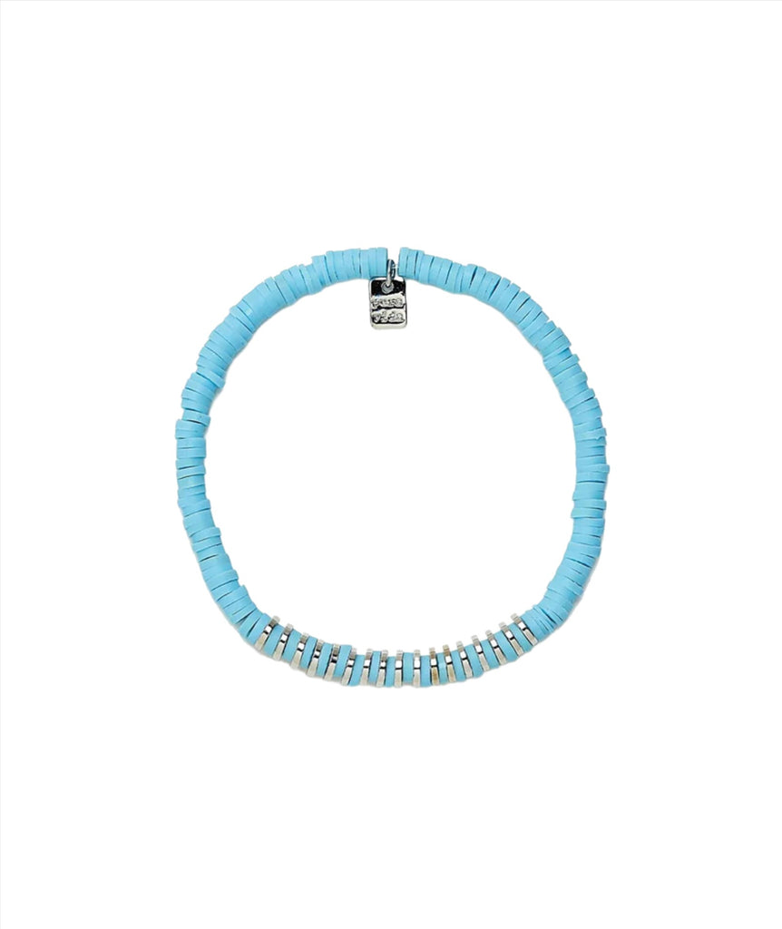 Pura Vida Heishi Disc Stretch Bracelet Jewelry - Trend Pura Vida Blue  