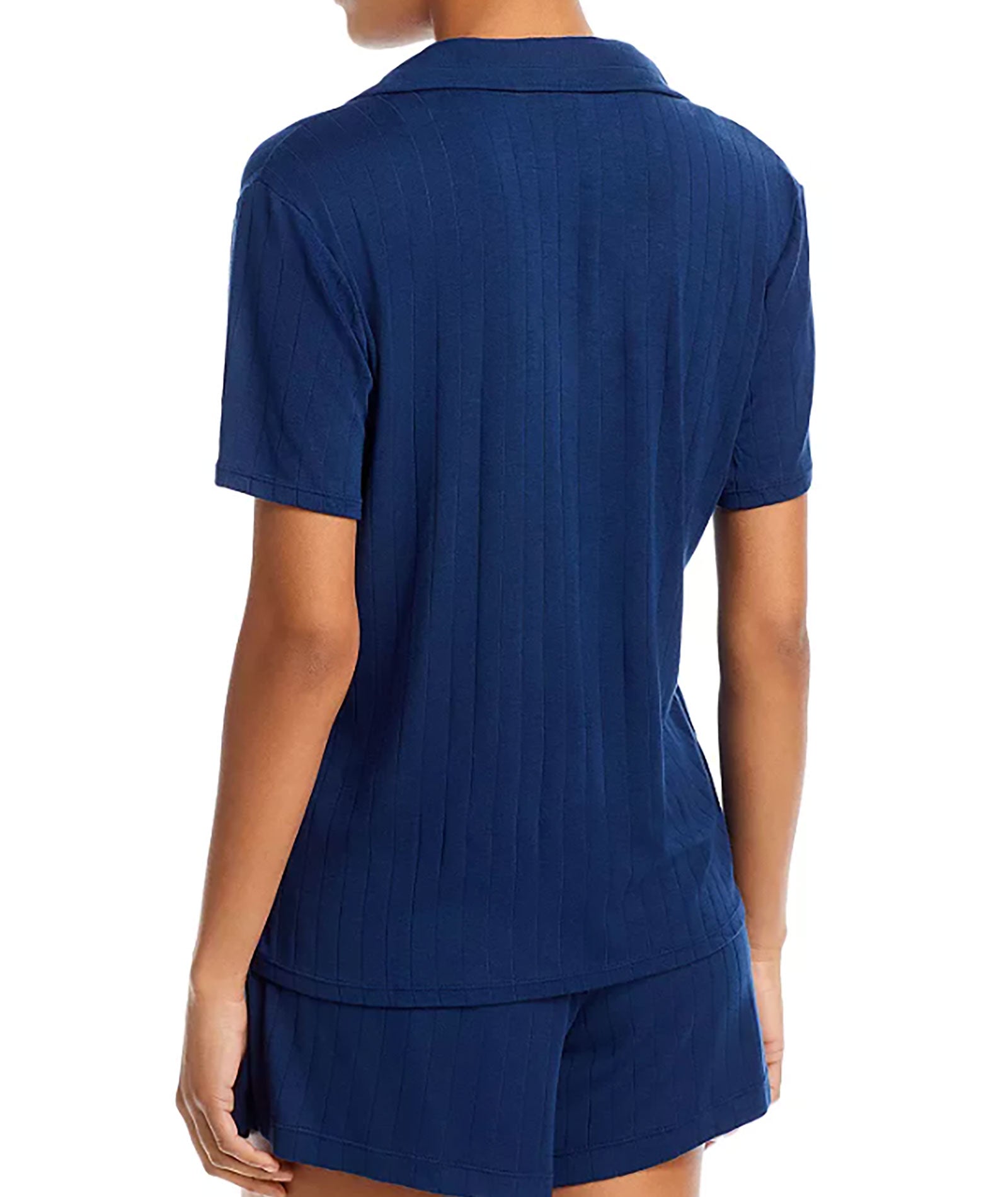 Eberjey Women Gisele Rib Relaxed Short PJ Set Navy Accessories Eberjey