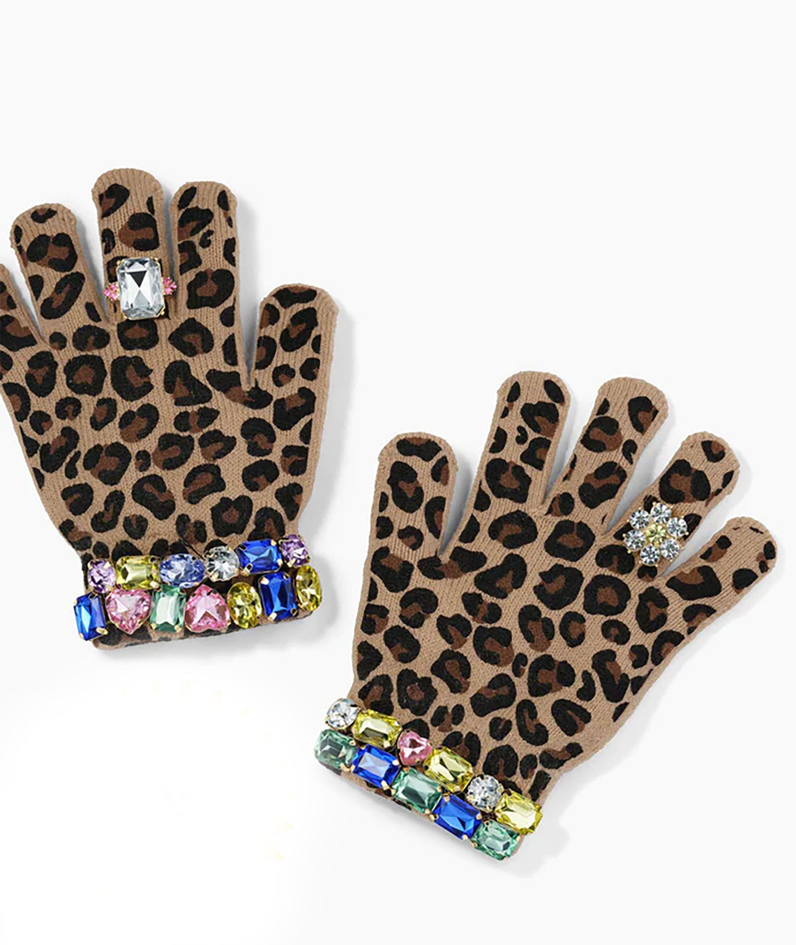 Super Smalls Ice Skating Jeweled Gloves Leopard Accessories Super Smalls