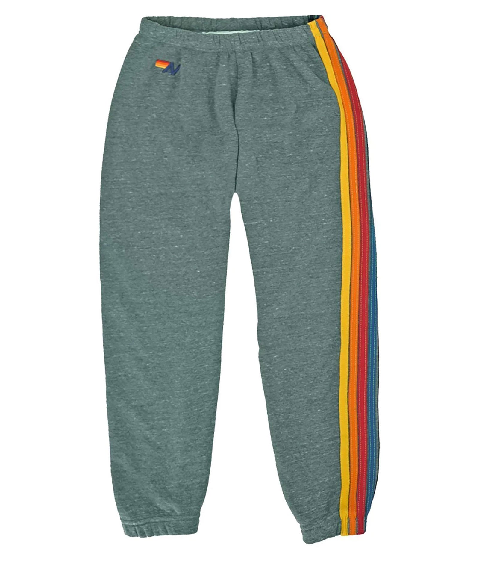 Aviator Nation Kids 5 Stripe Sweatpants Girls Casual Bottoms Aviator Nation Grey Y/4