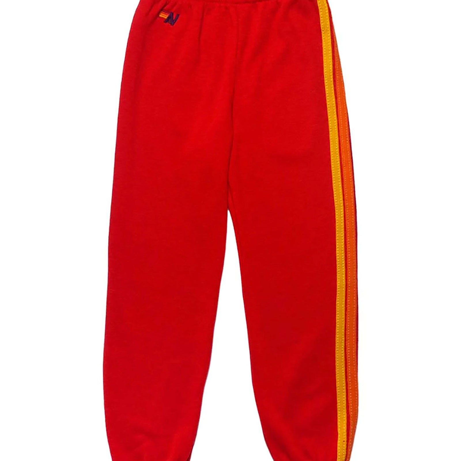 Aviator Nation Kids 5 Stripe Sweatpants Girls Casual Bottoms Aviator Nation Red Y/4