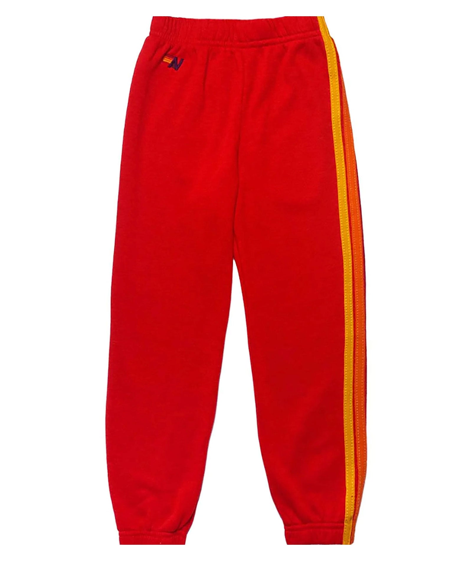 Aviator Nation Kids 5 Stripe Sweatpants Girls Casual Bottoms Aviator Nation Red Y/4