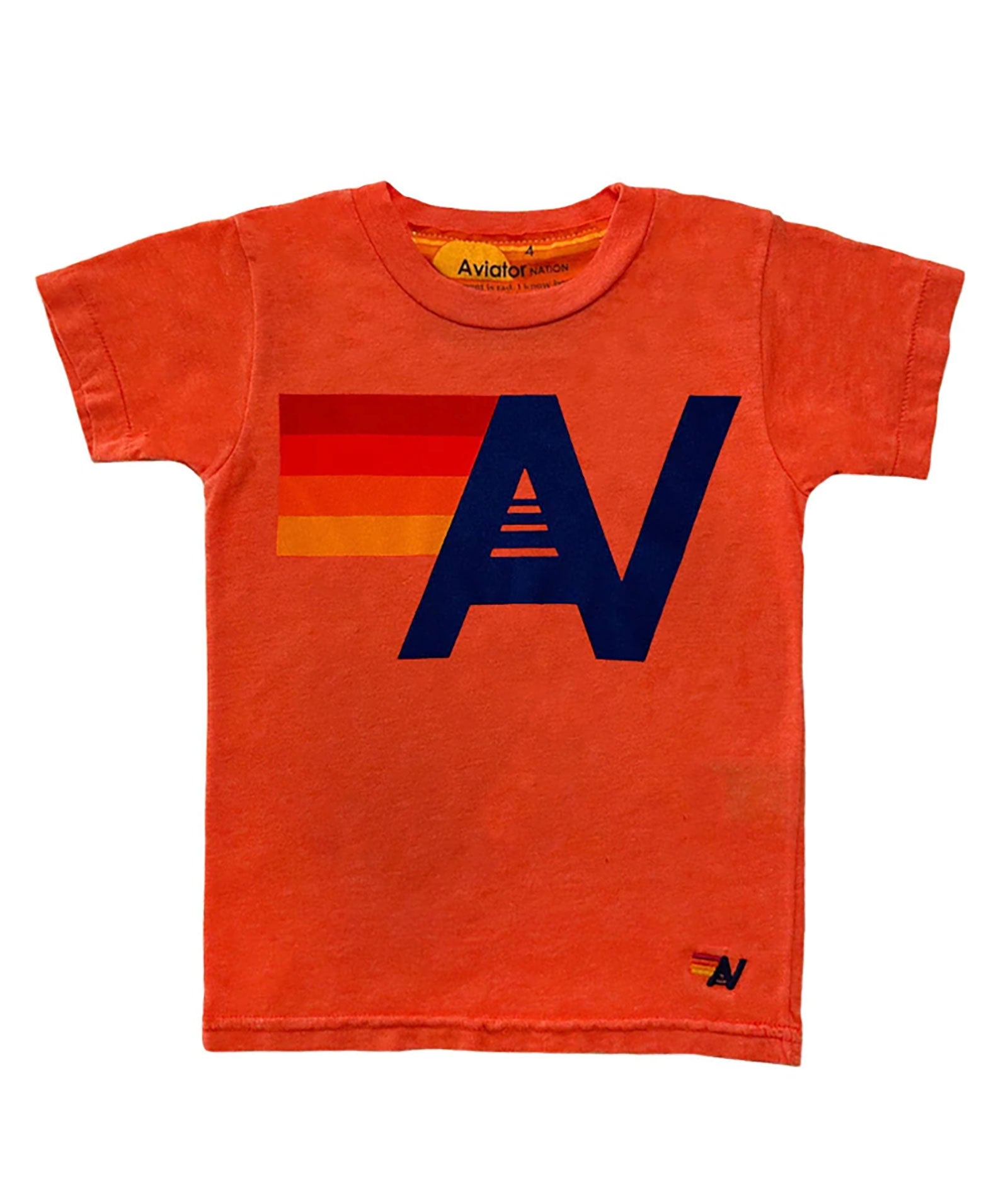 Aviator Nation Kids Logo Tee Girls Casual Tops Aviator Nation Red Y/4