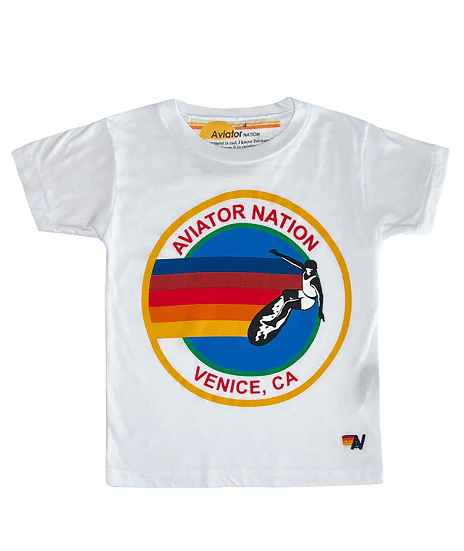 Aviator Nation Kids Venice Tee Girls Casual Tops Aviator Nation White Y/4