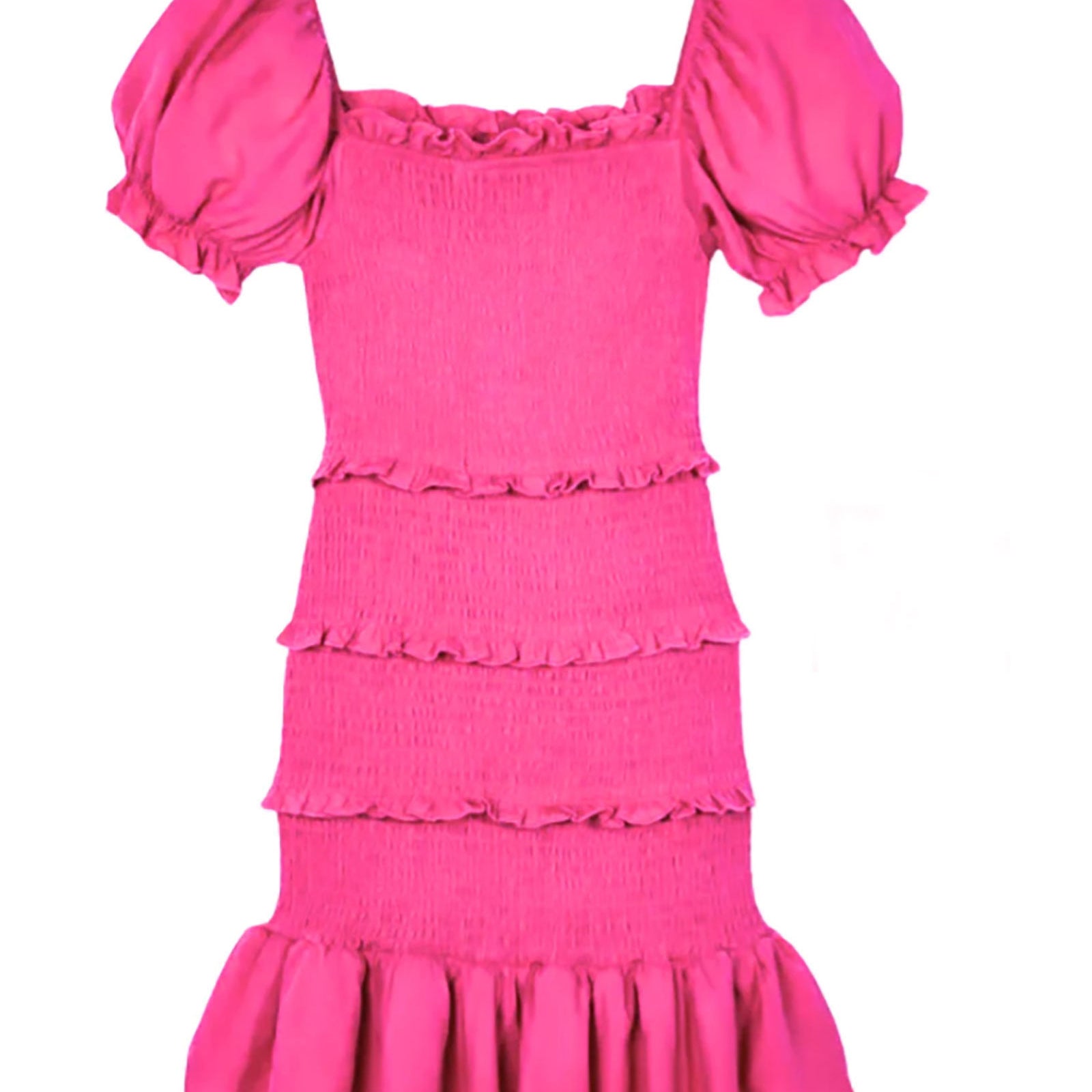 Katie J NYC Girls Laila Dress Girls Casual Dresses Katie J NYC Neon Pink Y/S (7/8)