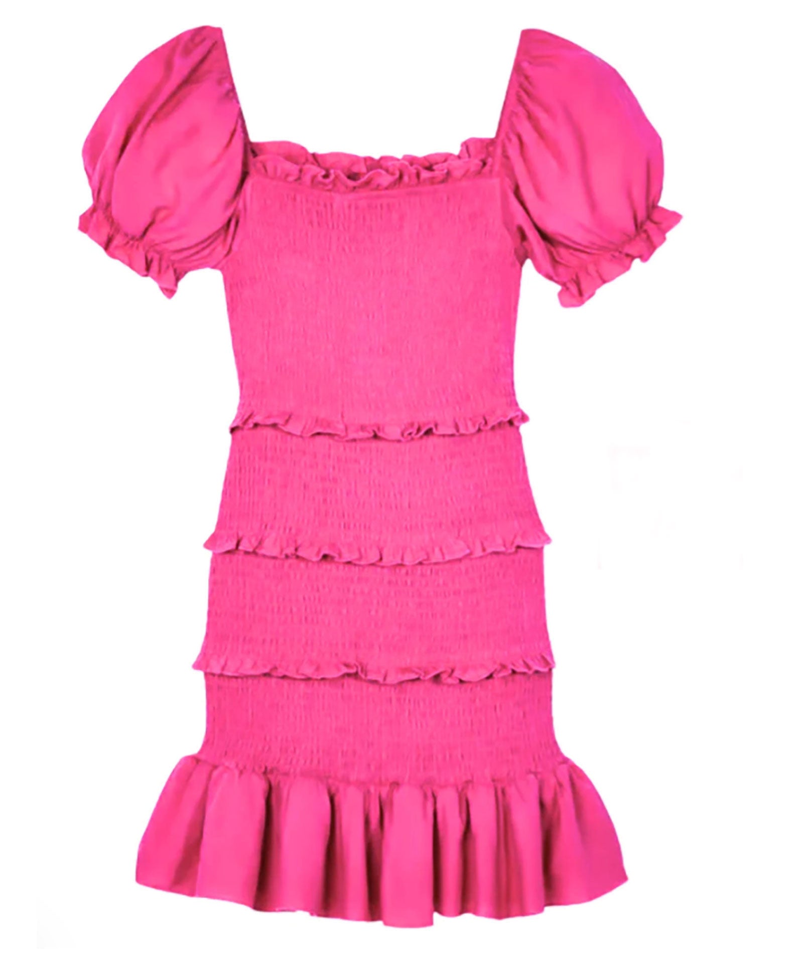 Katie J NYC Girls Laila Dress Girls Casual Dresses Katie J NYC Neon Pink Y/S (7/8)