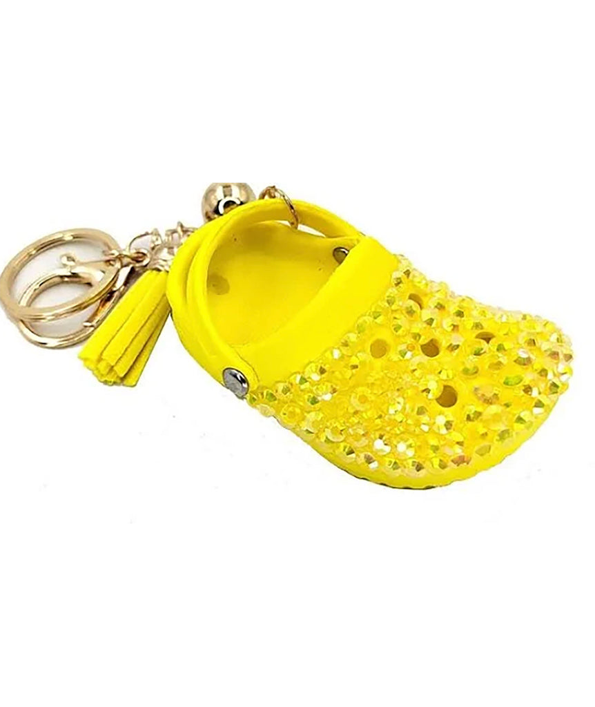 Croc Shoe Key Chain Accessories Frankie's Exclusives Yellow  
