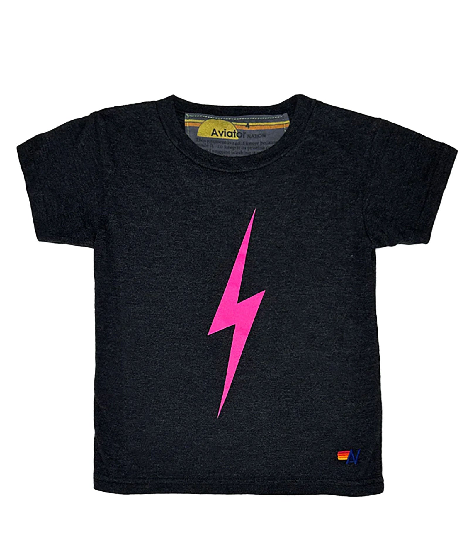 Aviator Nation Kids Bolt Tee Girls Casual Tops Aviator Nation Black Y/4