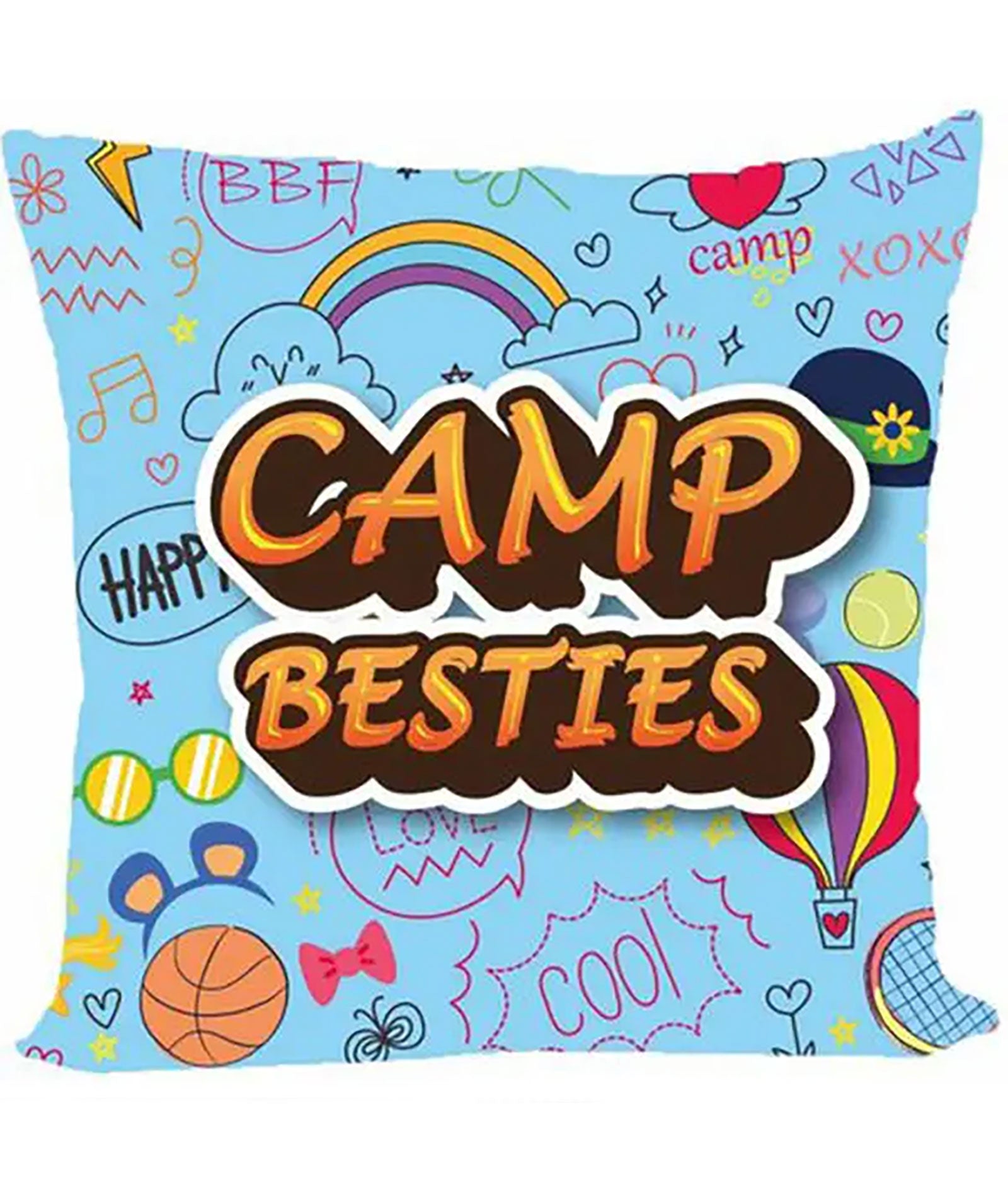 Camp Besties Autograph Pillow Distressed/seasonal gifts Frankie's Exclusives Multi
