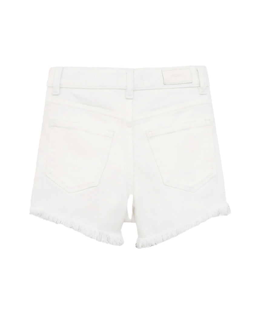 DL1961 Girls Lucy White Frayed High Rise Cut Off Shorts Girls Casual Bottoms DL1961   