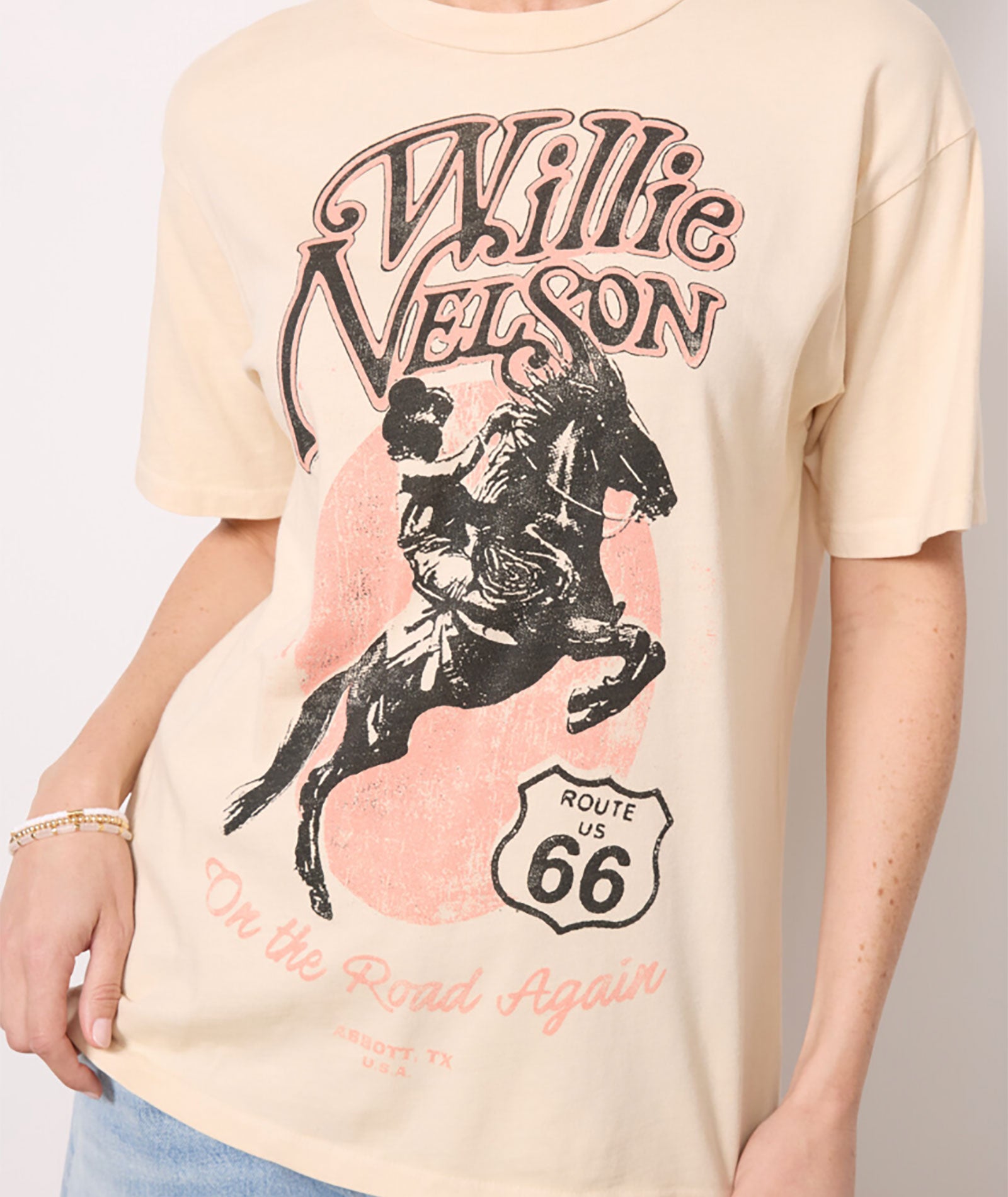 Daydreamer Women Willie Nelson Route 66 Weekend Tee Distressed/seasonal womens Daydreamer