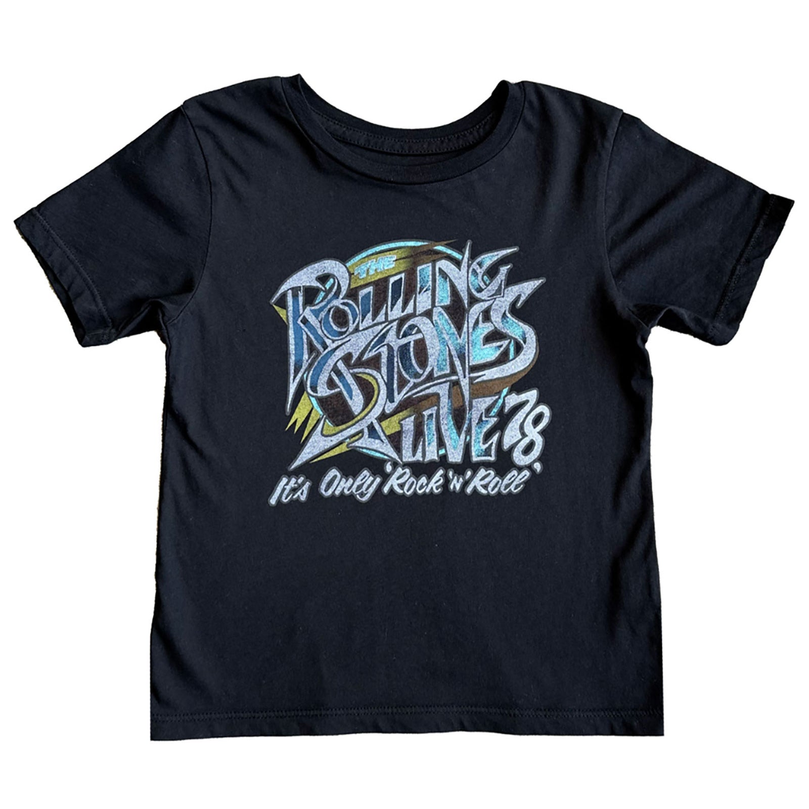 Rowdy Sprout Girls Rolling Stones Tee Distressed/seasonal girls Rowdy Sprout Black Y/XS (6X)