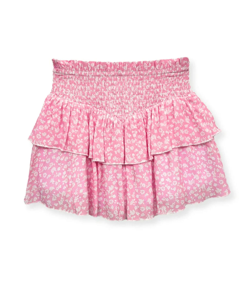 Katie J NYC Girls Pink Ditsy Floral Brooke Skirt Girls Casual Bottoms Katie J NYC   