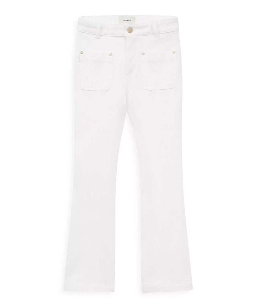 DL1961 Girls Claire White Tide High Rise Bootcut Jeans Girls Denim DL1961   