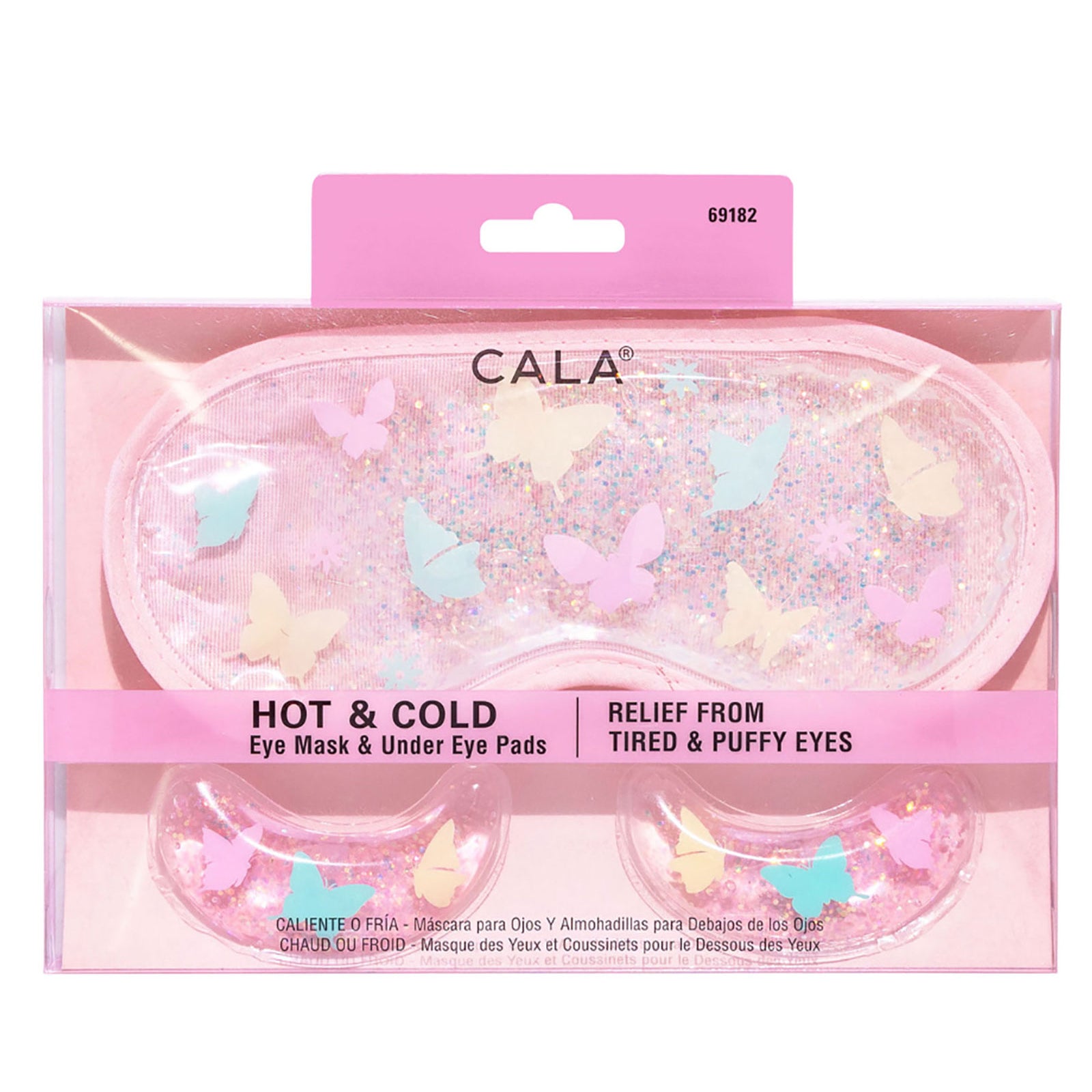 Hot/Cold Eye Mask and Under Eye Pads Set Butterfly Accessories Frankie's Exclusives Multi