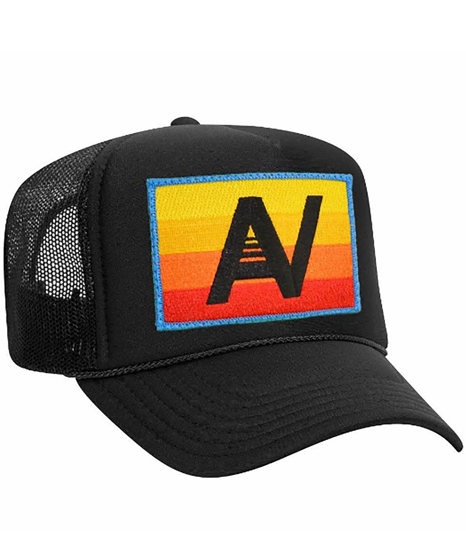 Aviator Nation Logo Rainbow Vintage Trucker Accessories Aviator Nation Juniors/Women One Size Fits Most Black