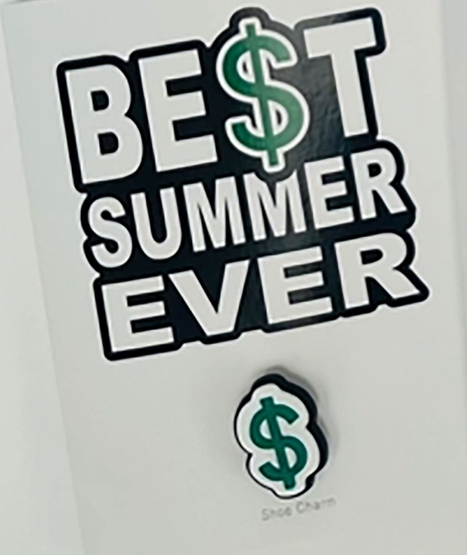 Sunny Marshmallow Shoe Charm Card Dollar Sign Camp Sunny Marshmallow Multi