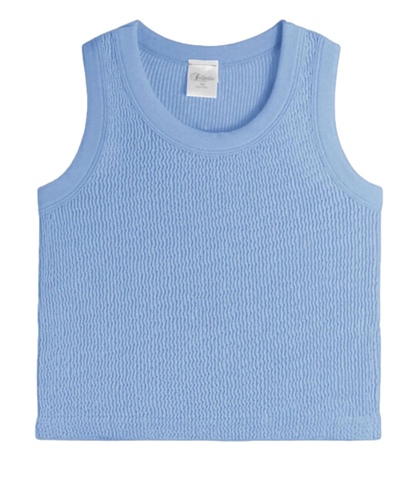 Rosie Smocked Tank Girls Distressed/seasonal girls Suzette Chambray Blue Y S/M (8-10)