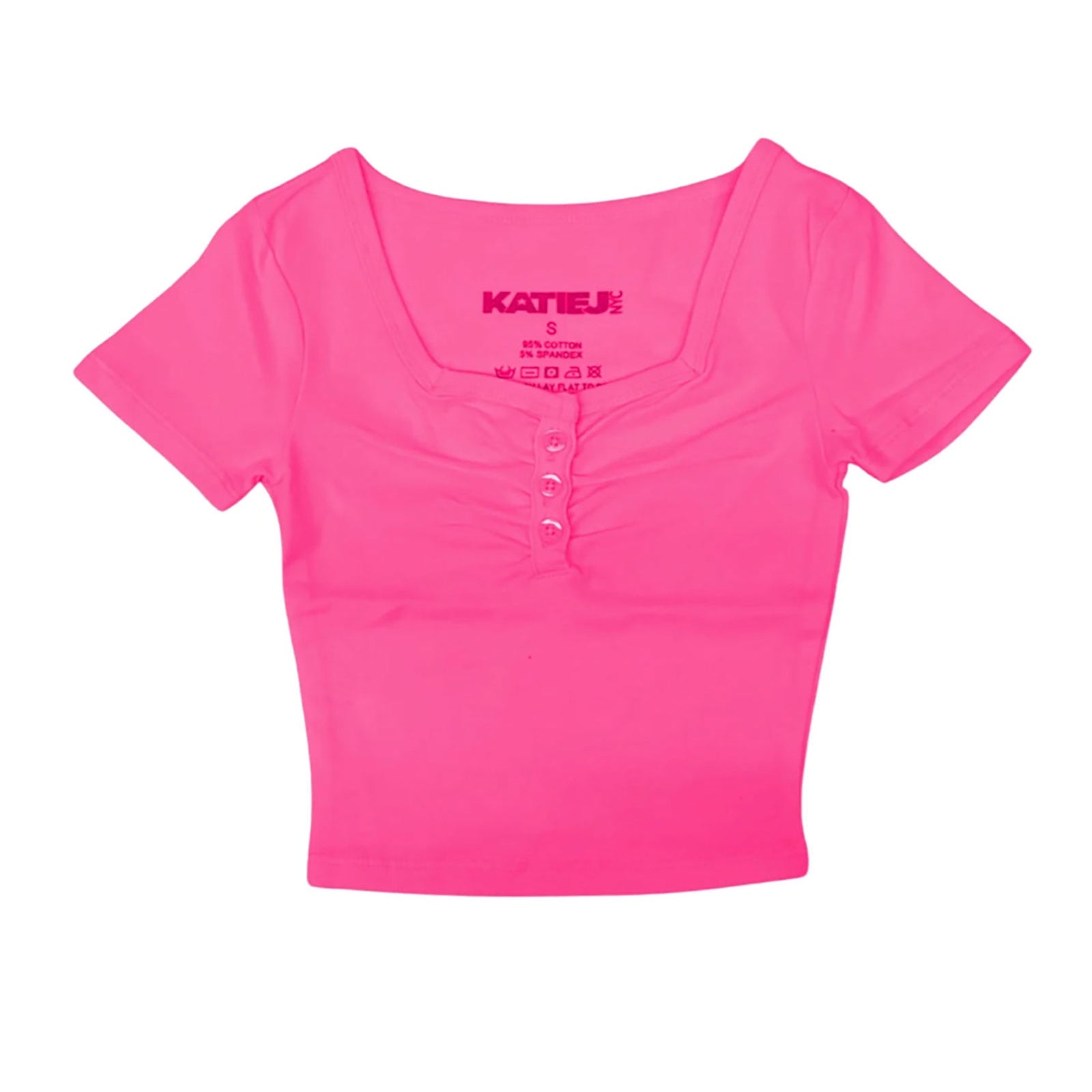 Katie J NYC Girls Keely Babydoll Top Girls Casual Tops Katie J NYC Hot Pink Y/S (7/8)