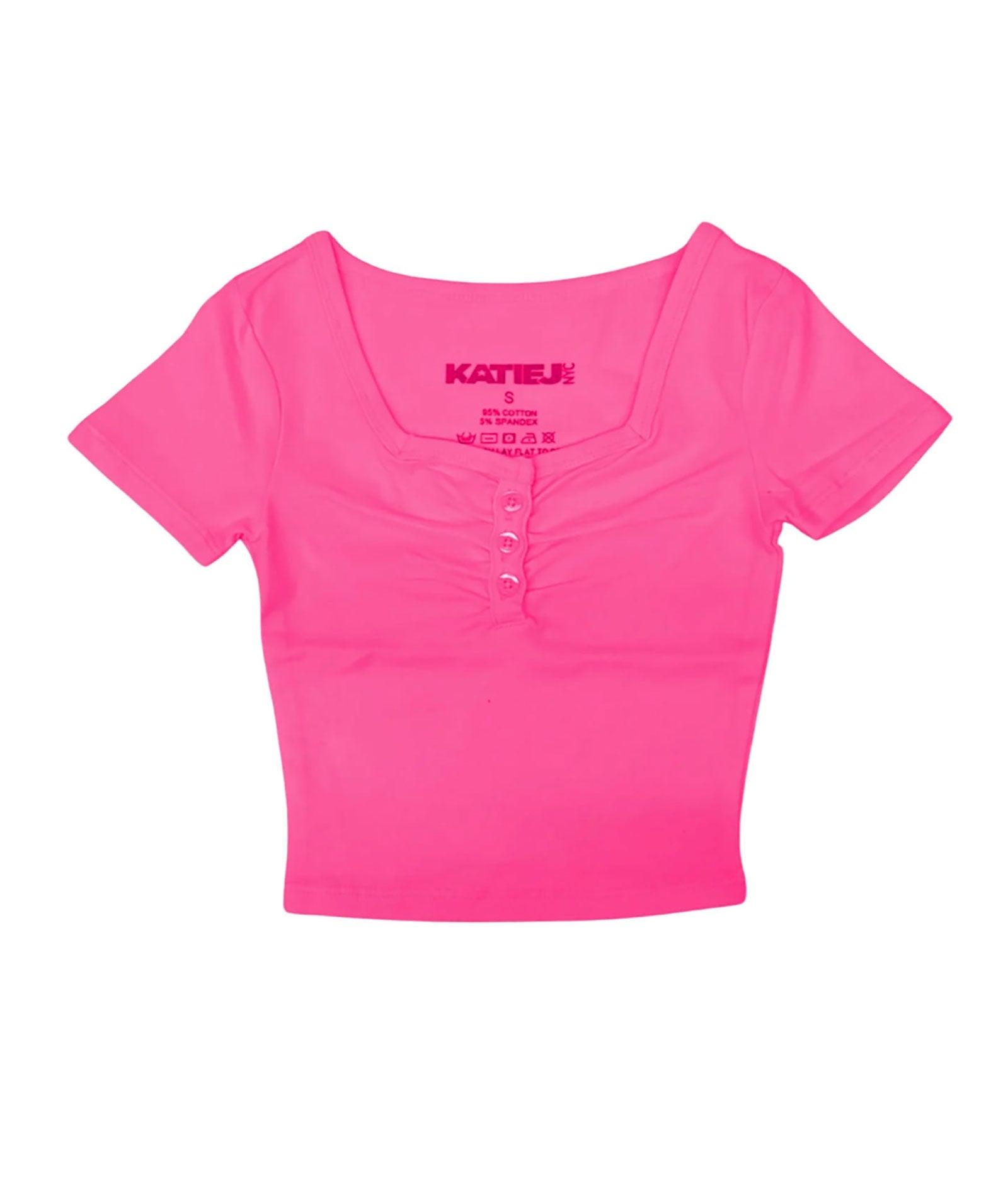 Katie J NYC Girls Keely Babydoll Top Girls Casual Tops Katie J NYC Hot Pink Y/S (7/8)