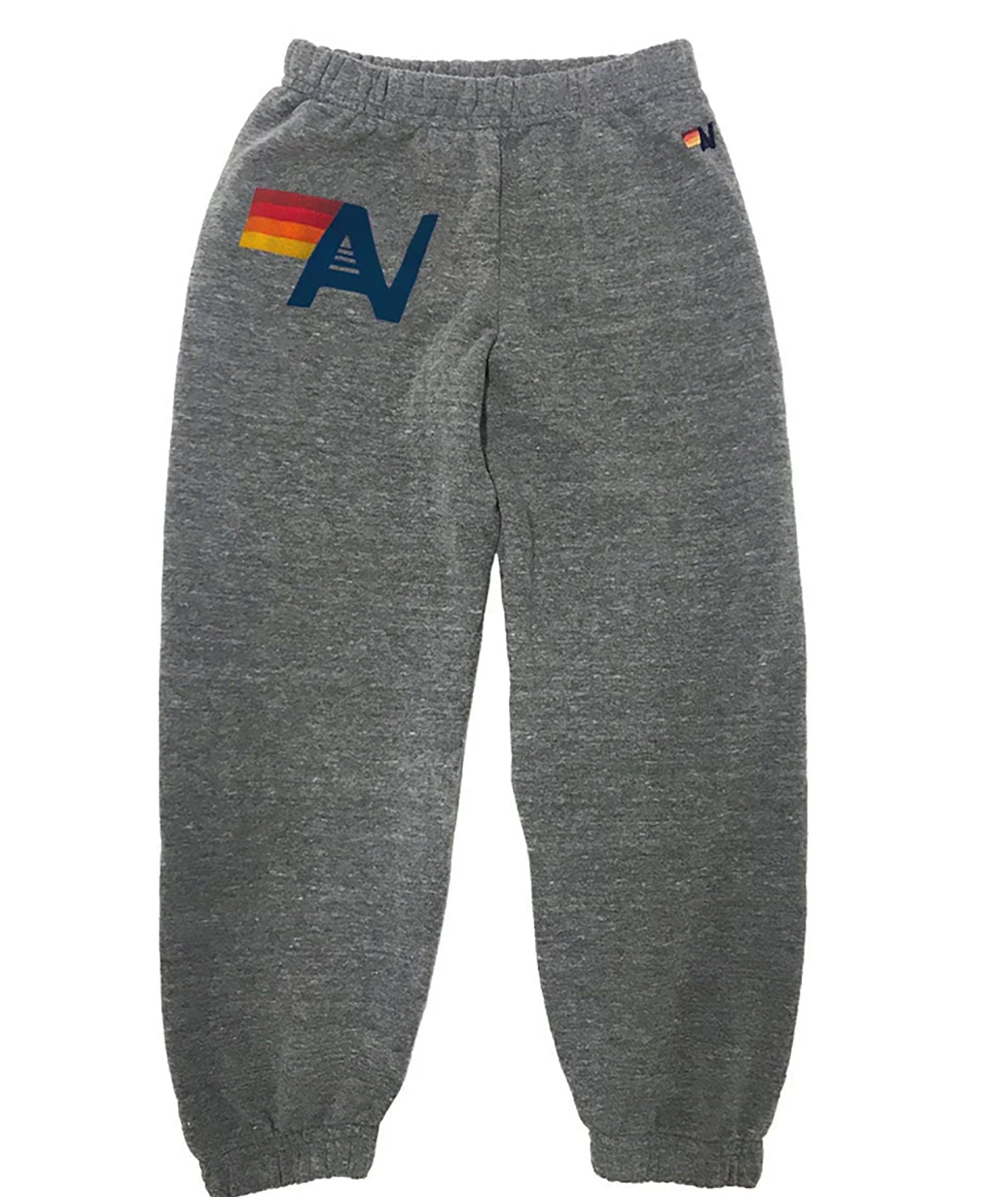 Aviator Nation Kids Logo Sweatpants Girls Casual Bottoms Aviator Nation Heather Grey Y/6