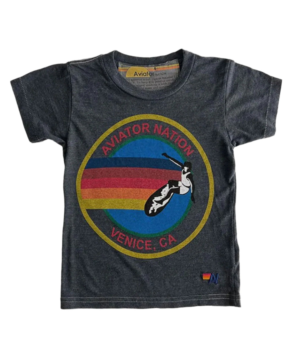 Aviator Nation Women's Signature Boyfriend on sale Tee VENICE BEACH NWT