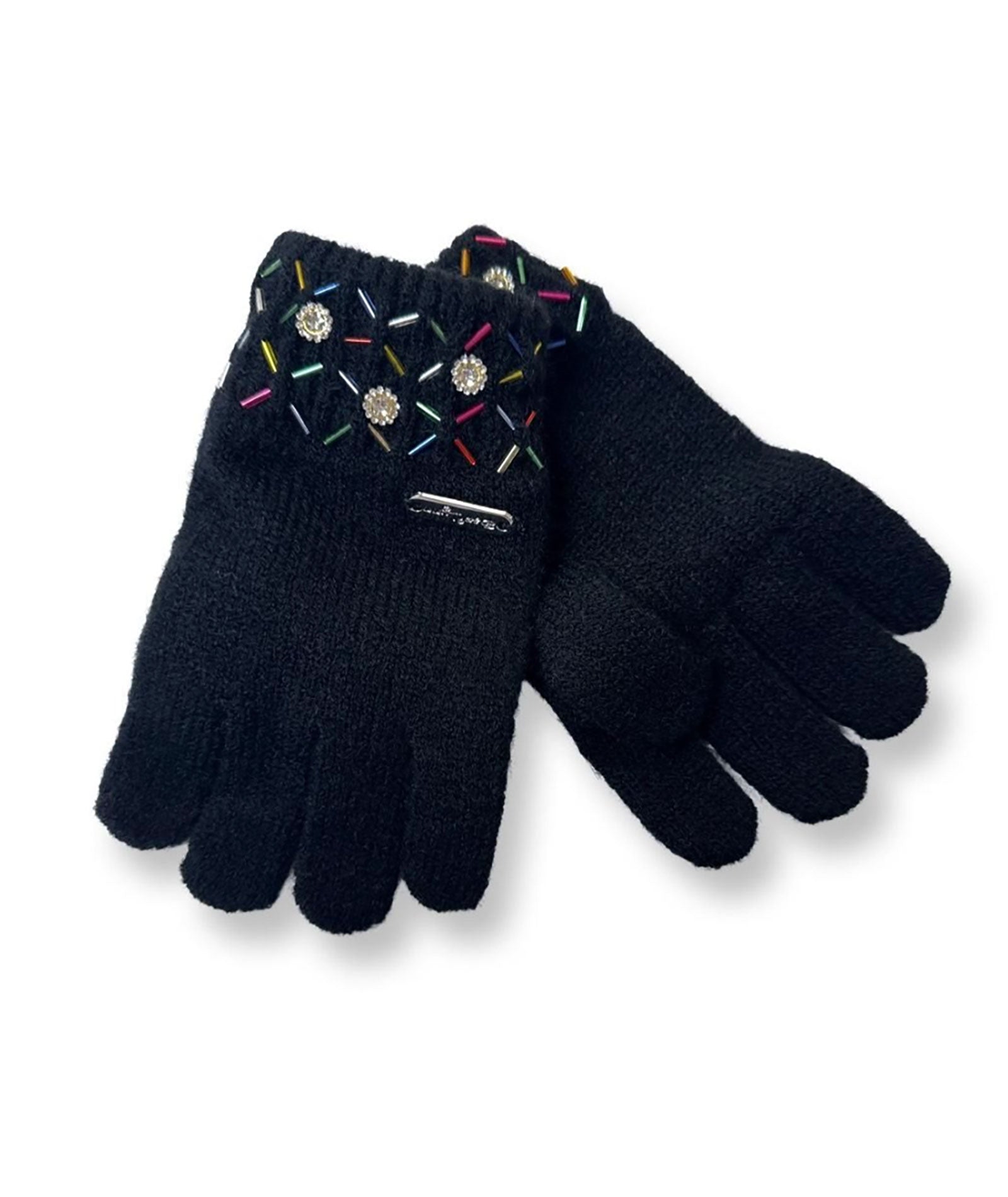 Bari Lynn Sprinkle Winter Gloves Accessories Bari Lynn Black One Size Fits Most (Y/7-Y/14)