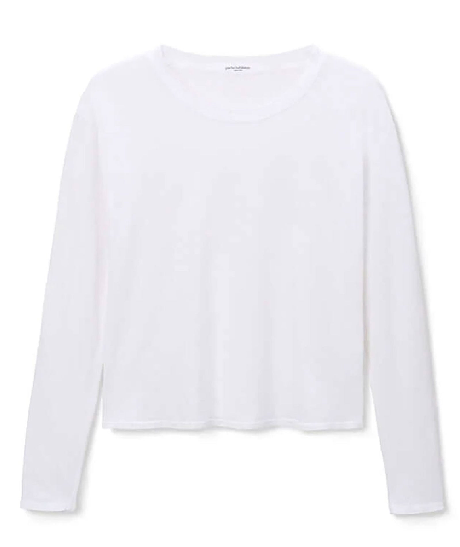 Perfect White Tee Women Axel Long Sleeve Boxy Tee Womens Casual Tops Perfect White Tee White Juniors/Women XS