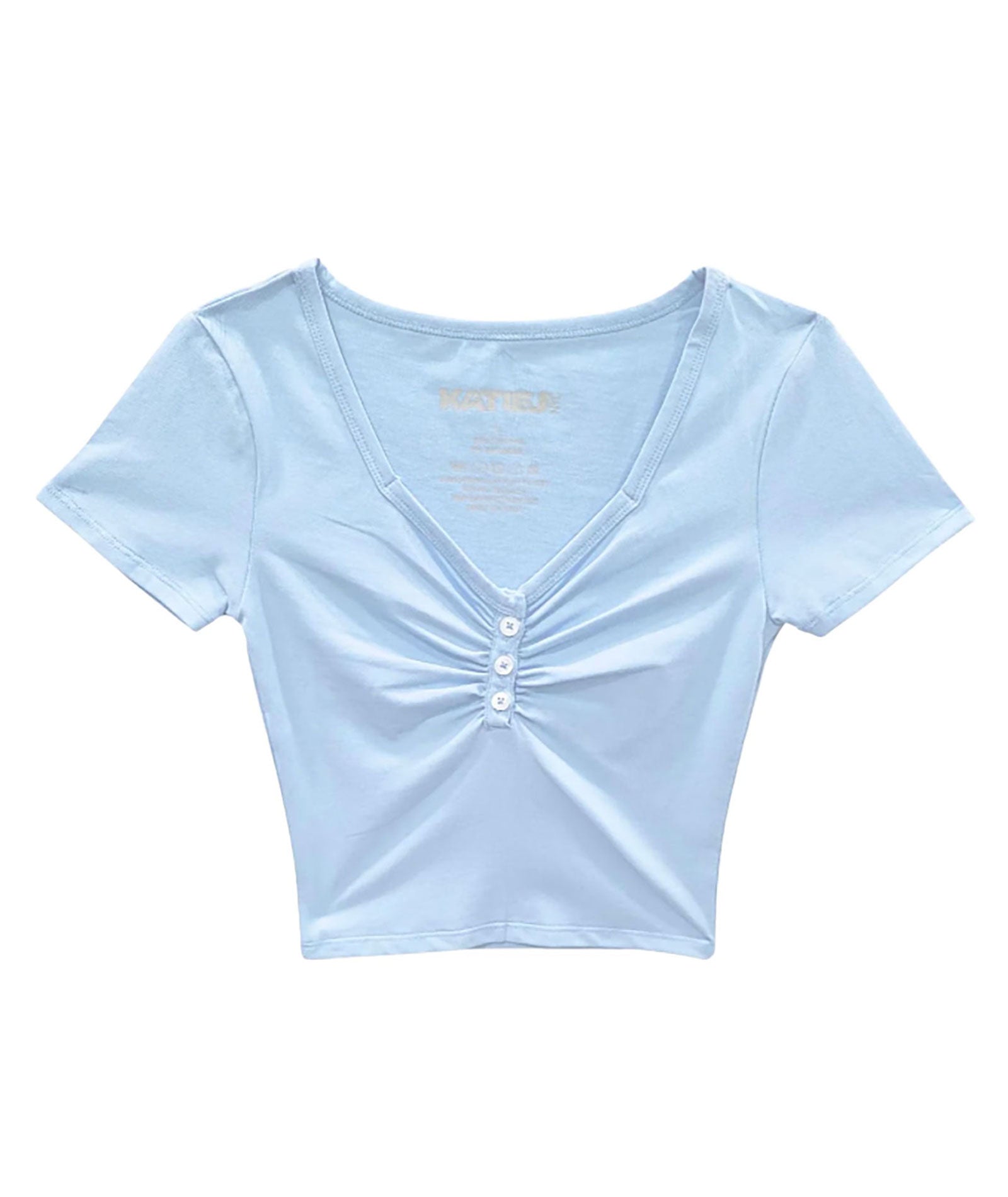 Katie J NYC Girls Keely Babydoll Top Girls Casual Tops Katie J NYC Baby Blue Y/S (7/8)
