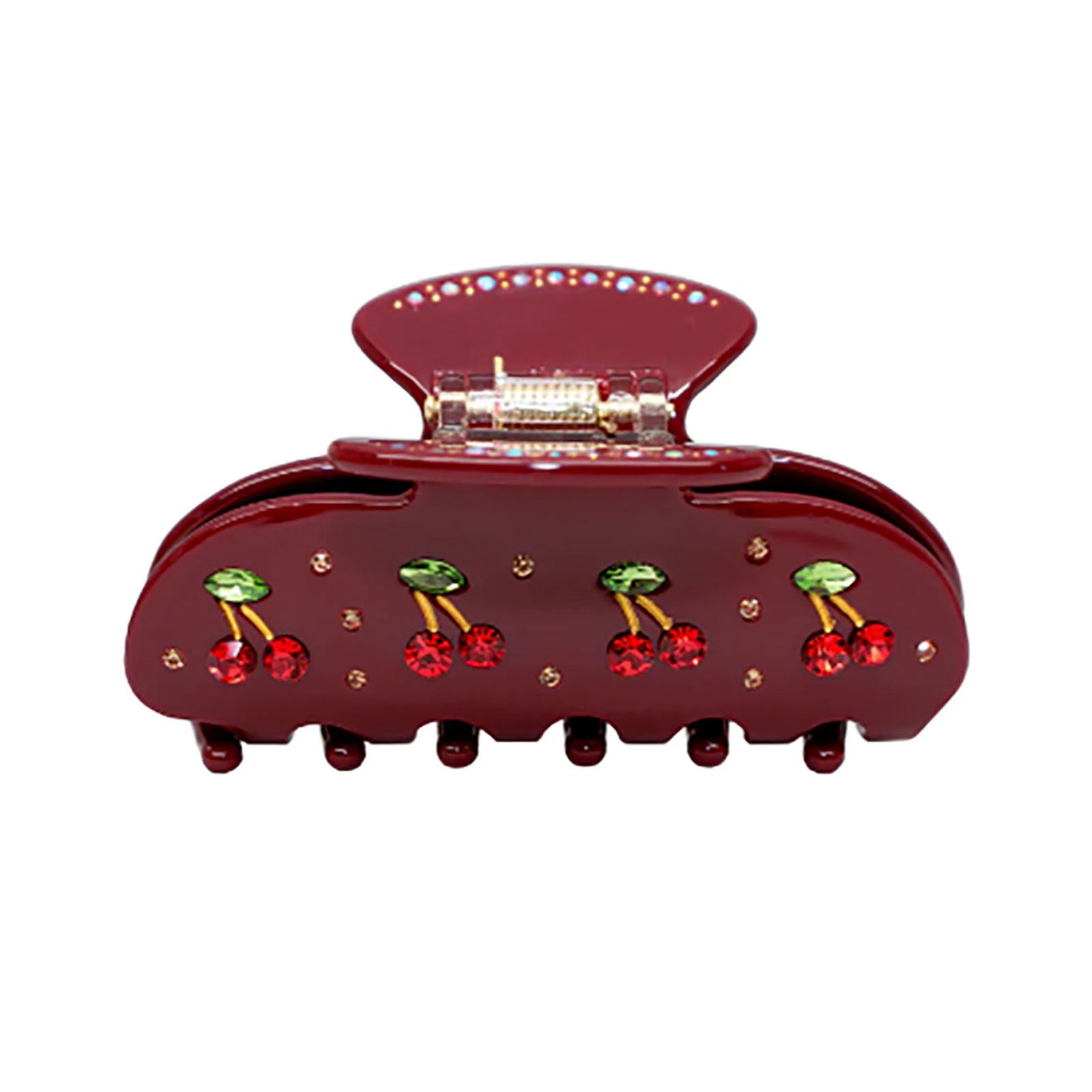 Emi Jay Sweetheart Clip in Bordeaux Cherry Pie Accessories Emi Jay Red