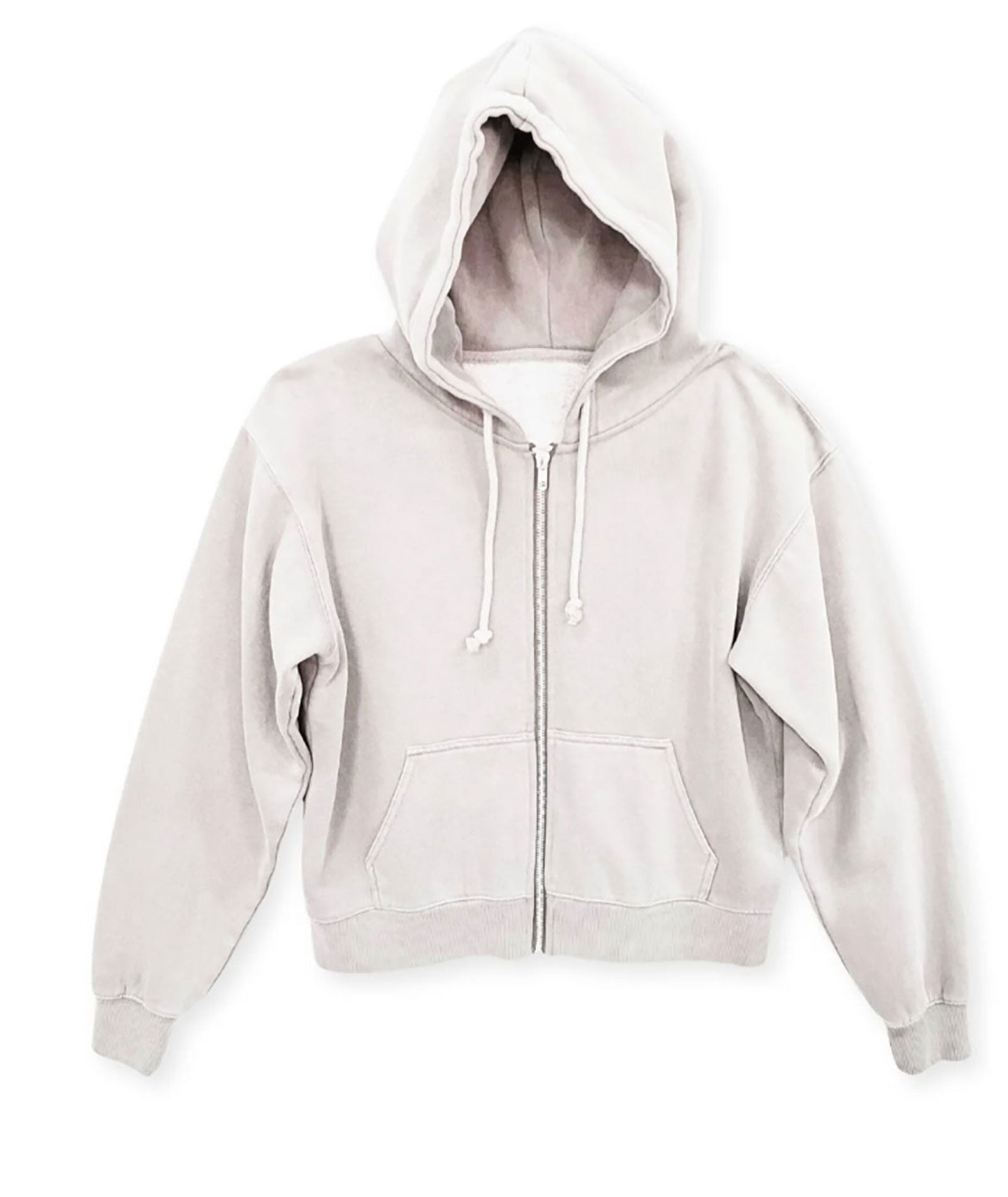 Katie J NYC Girls Cody Zip Hoodie Girls Casual Tops Katie J NYC Ecru Y/S (7/8)