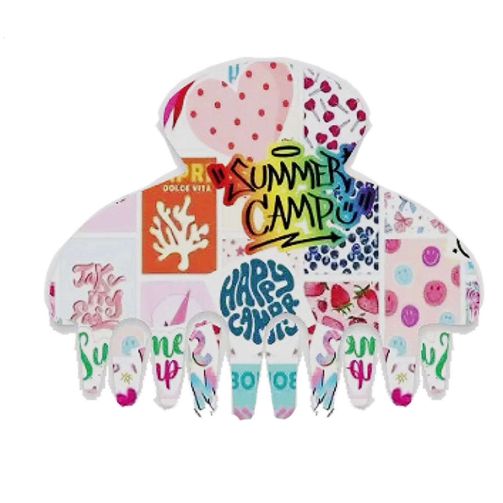 Tweenstyle Girls Claw Clip Summer Camp Accessories Sparkle by Stoopher Multi