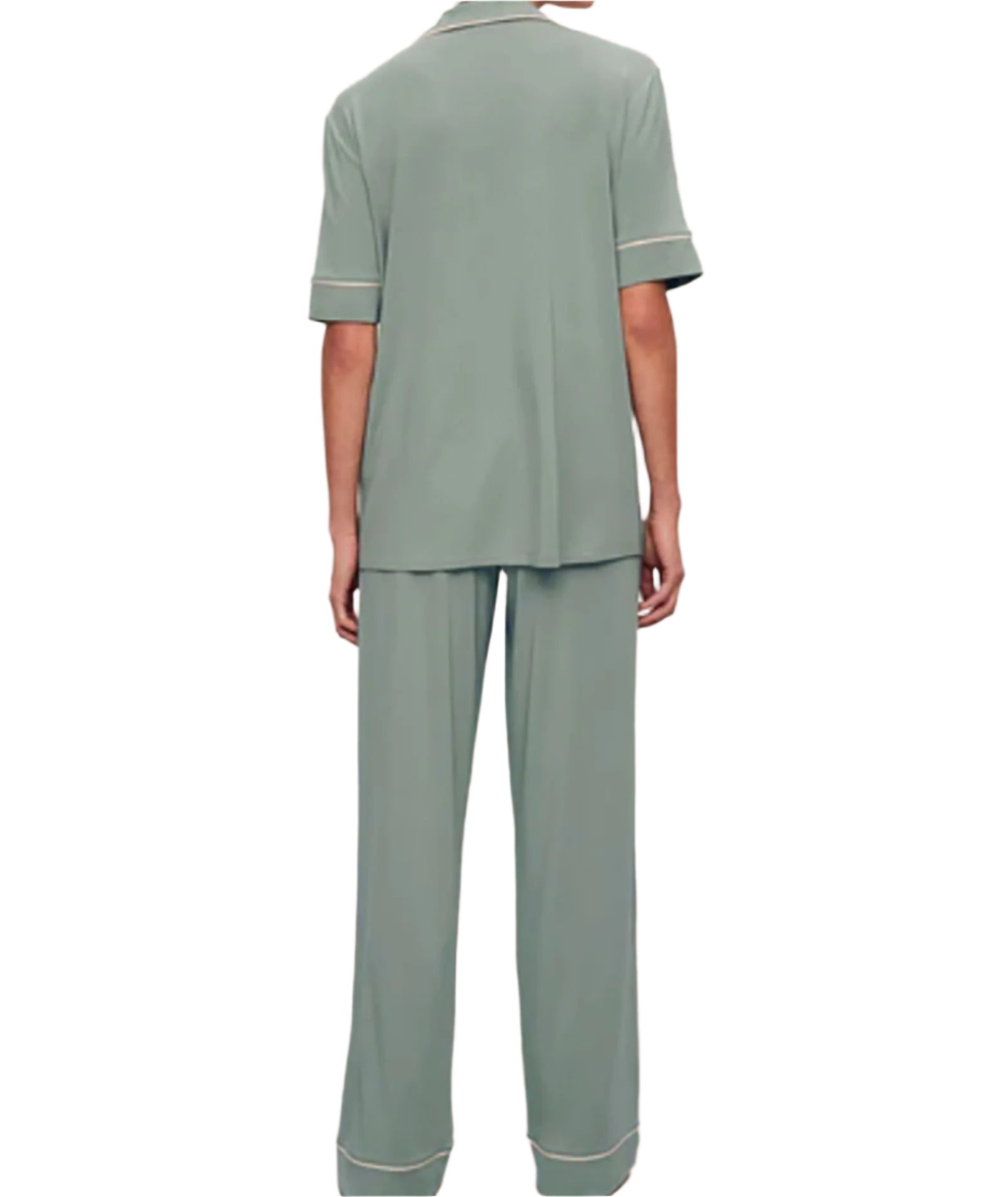 Eberjey Women Gisele Short Sleeve Pant PJ Set Eucalyptus/Ivory Accessories Eberjey