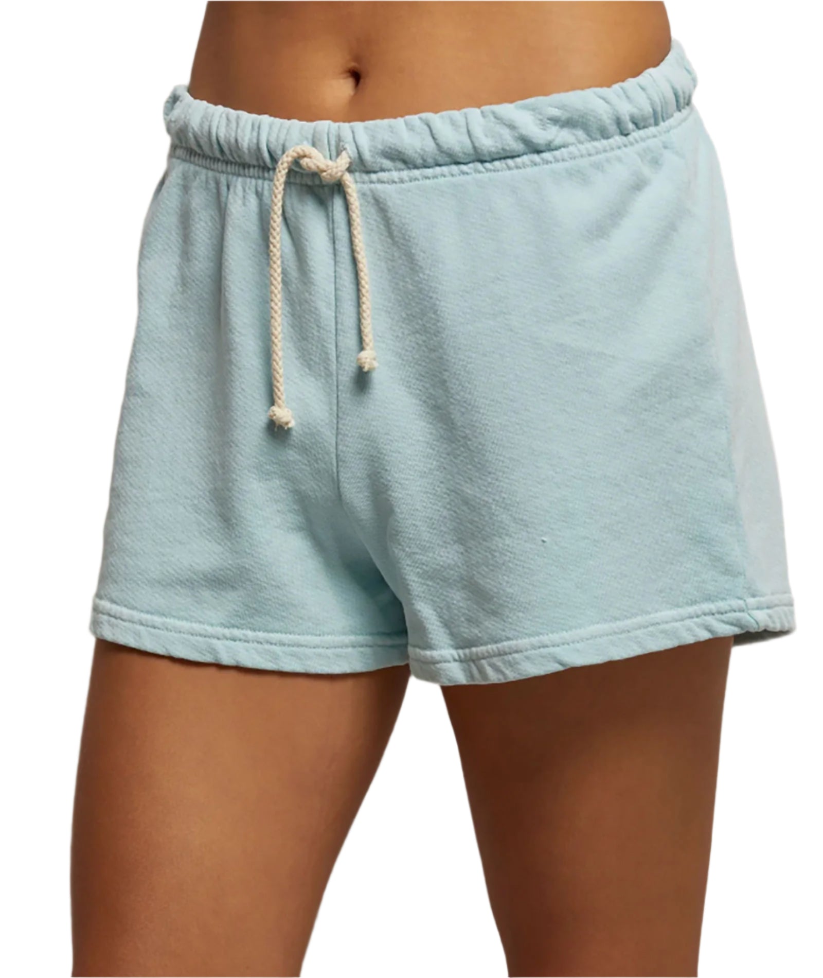 Perfect White Tee Women Layla French Terry Sweat Shorts Womens Casual Bottoms Perfect White Tee Iced Aqua Juniors/Women XS