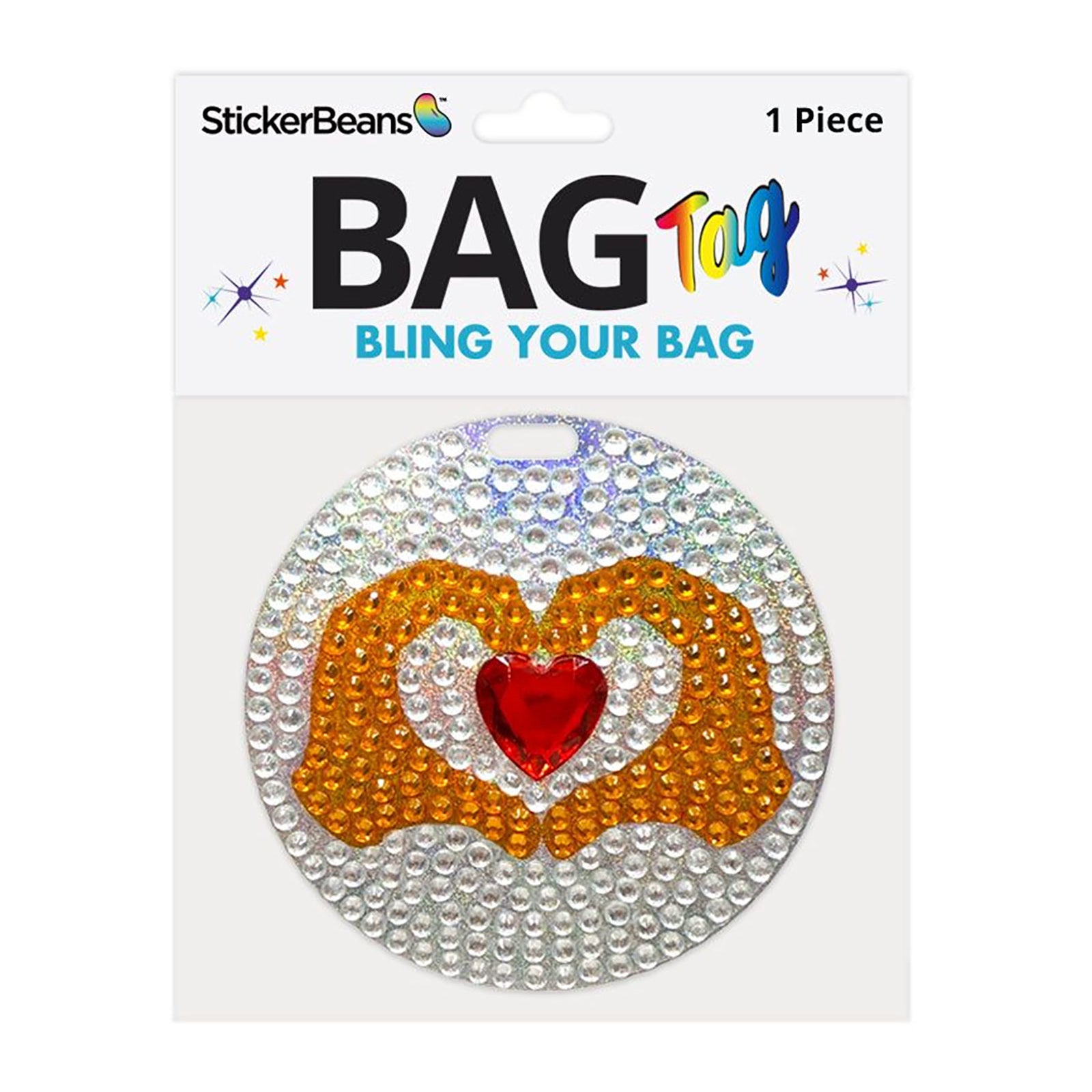 Sticker Beans Heart Hands Bag Tag Accessories Sticker Beans Multi