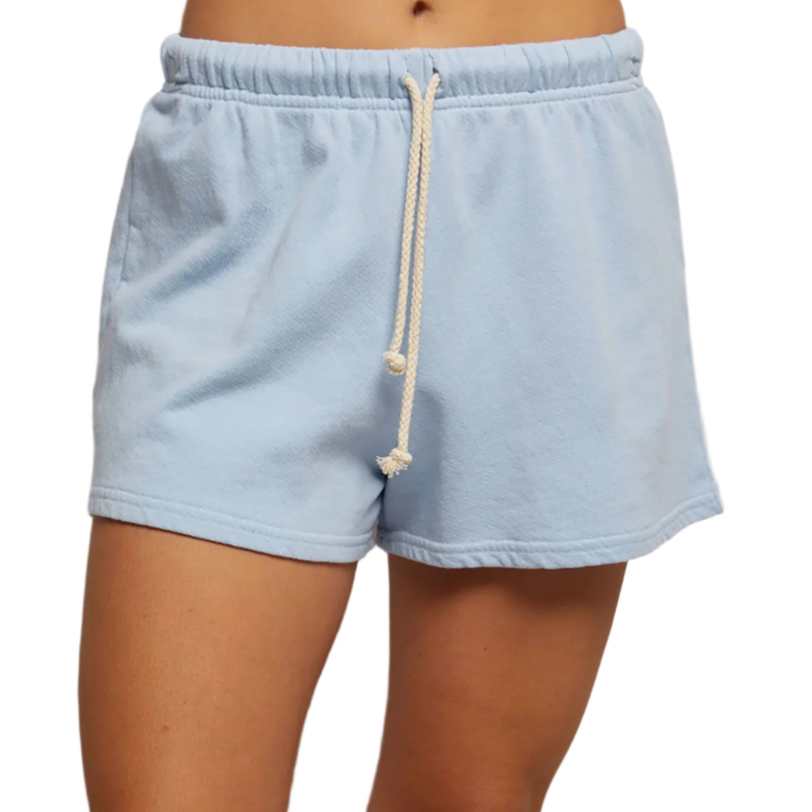 Perfect White Tee Women Layla French Terry Sweat Shorts Womens Casual Bottoms Perfect White Tee Sky Blue Juniors/Women XS