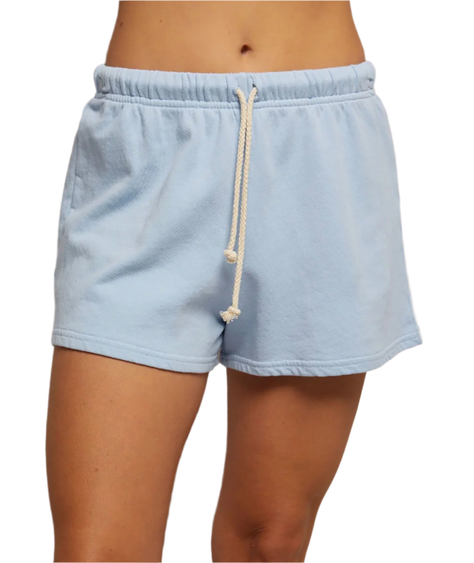 Perfect White Tee Women Layla French Terry Sweat Shorts Womens Casual Bottoms Perfect White Tee Sky Blue Juniors/Women XS