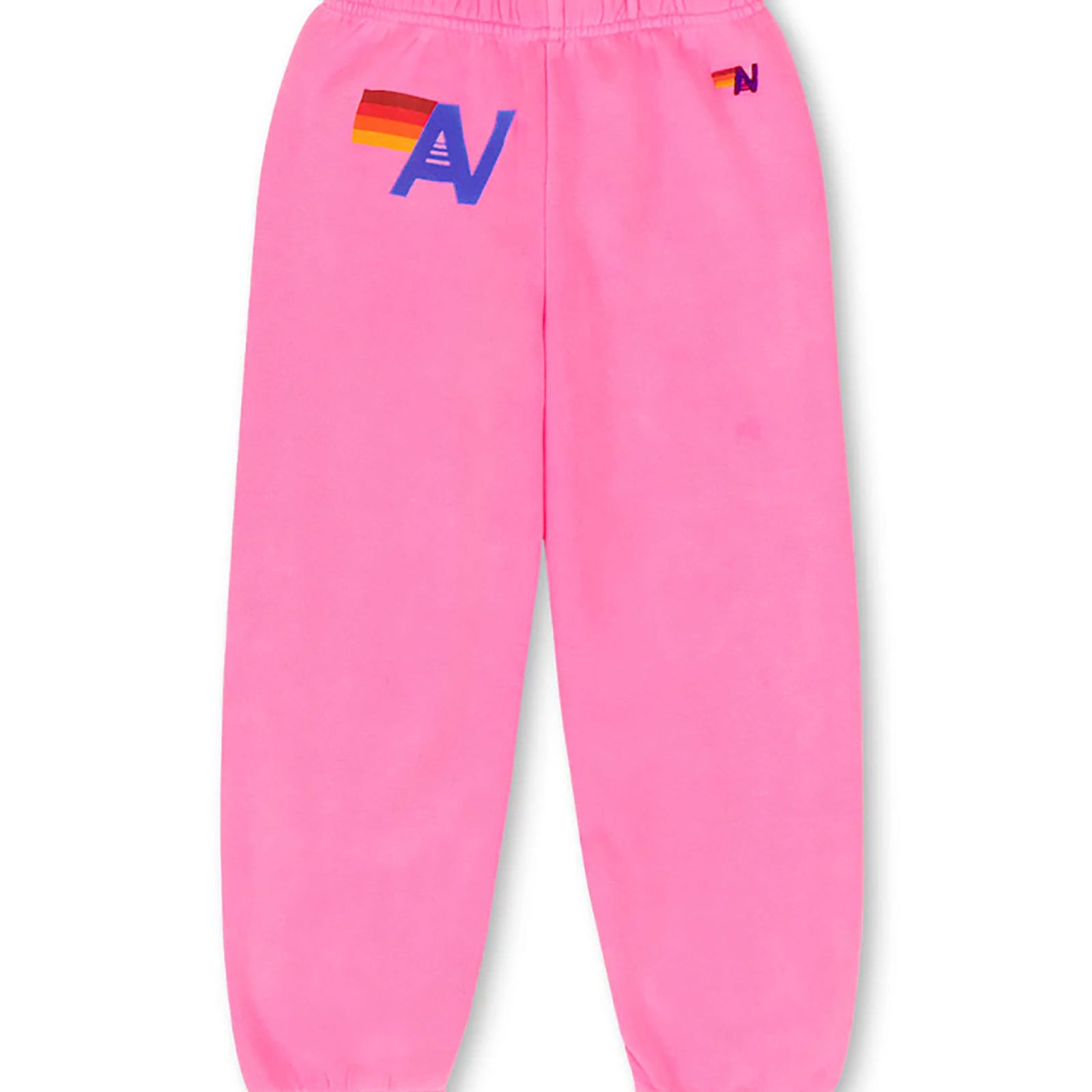 Aviator Nation Kids Logo Sweatpants Girls Casual Bottoms Aviator Nation Neon Pink Y/6