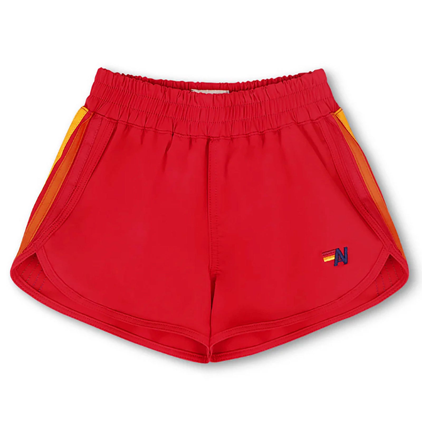 Aviator Nation Kids 5 Stripe Flex Jogger Shorts Red Girls Casual Bottoms Aviator Nation Red Y/S (7/8)