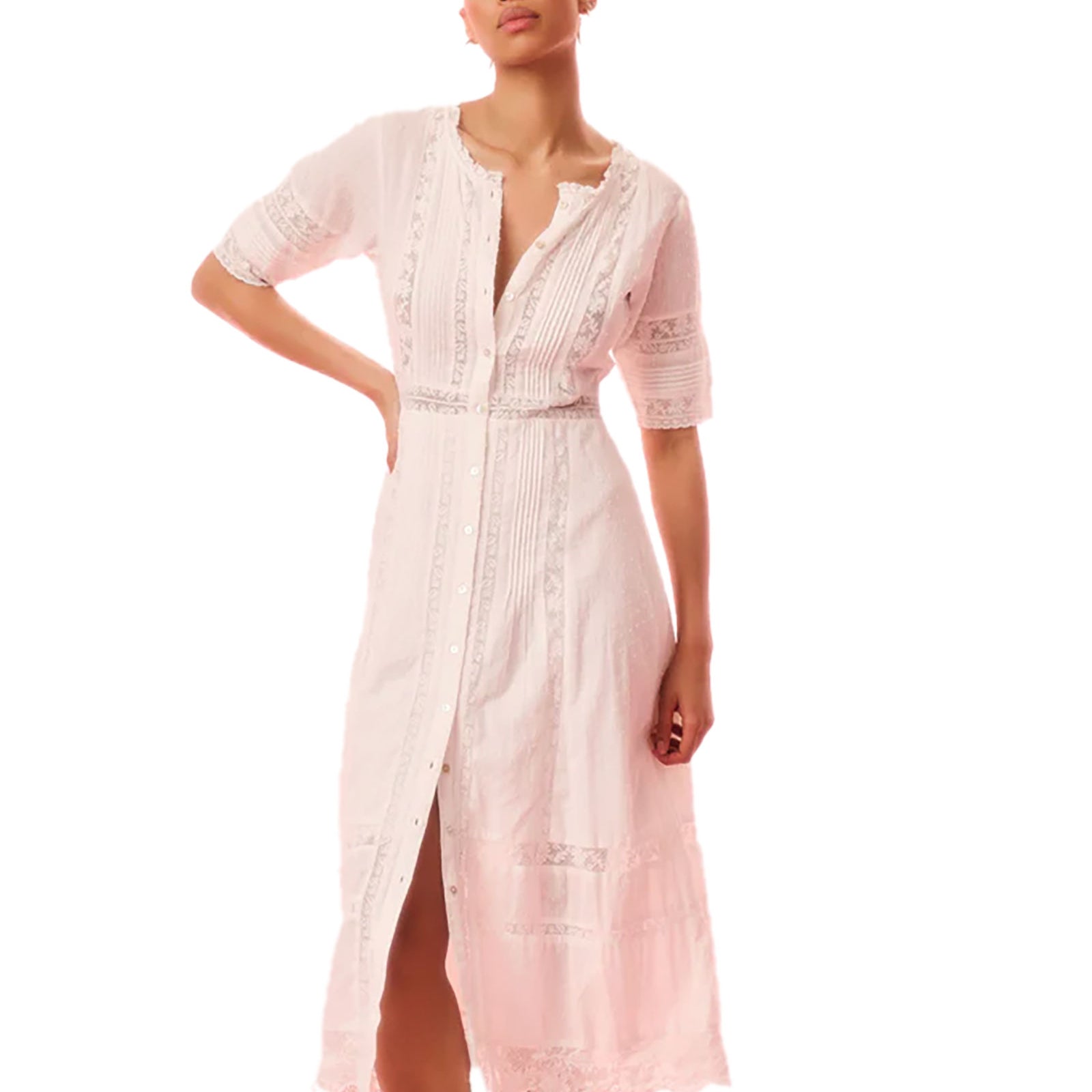 Love Shack Fancy Women Francilla Dress Optic White Womens Casual Dresses Love Shack Fancy White Juniors/Women 0