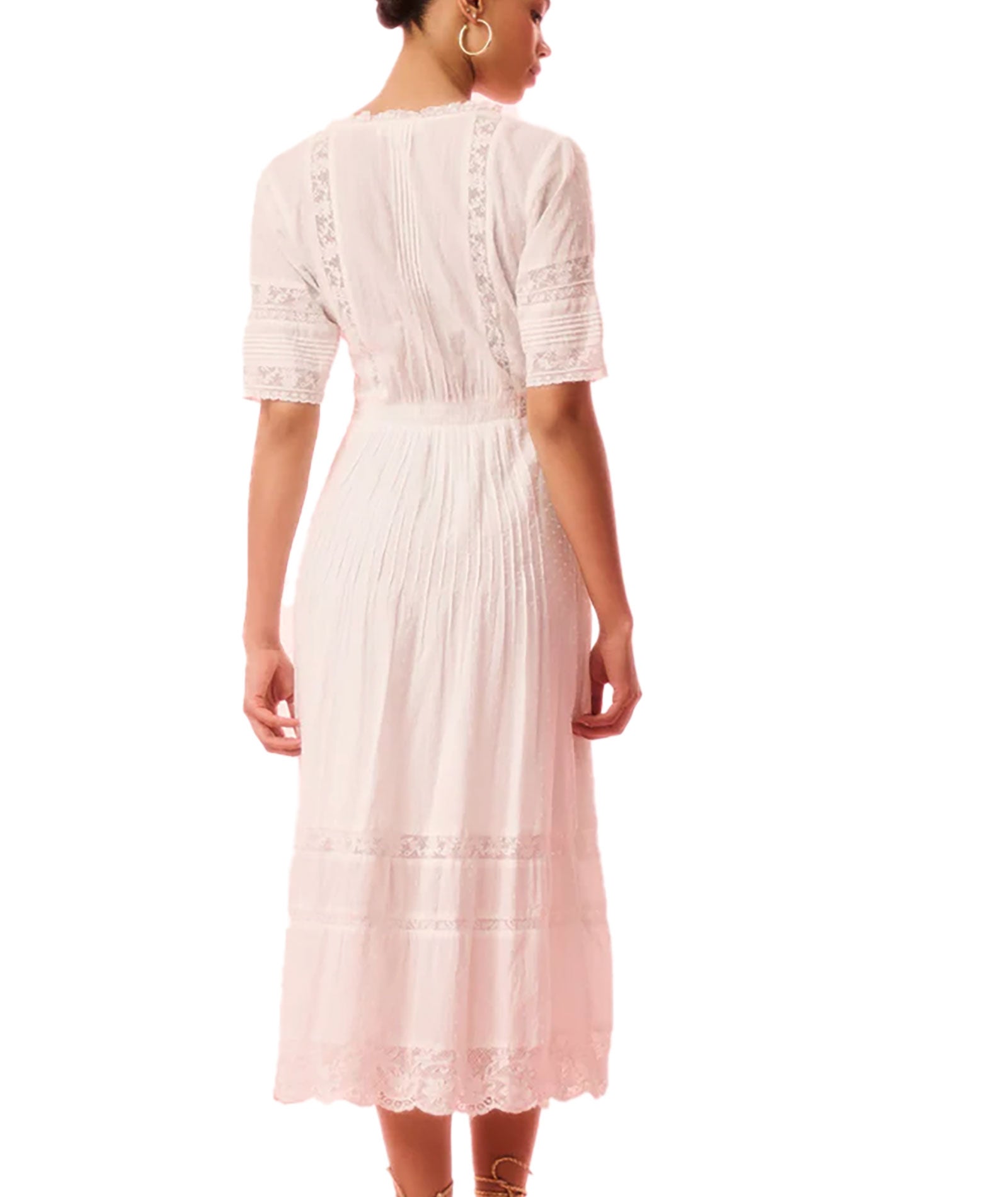 Love Shack Fancy Women Francilla Dress Optic White Womens Casual Dresses Love Shack Fancy