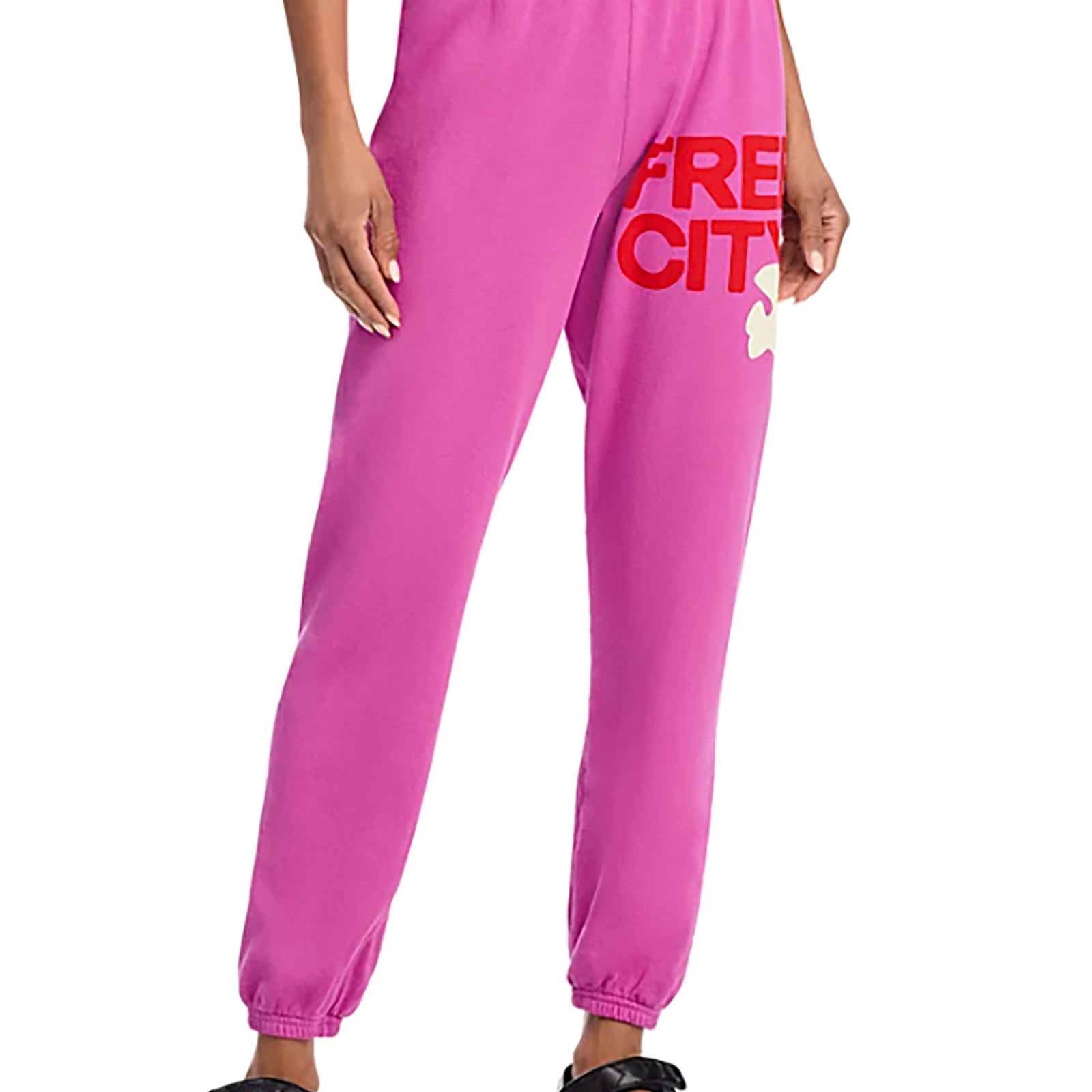 FREECITY Women Large Sweatpants Pink Bird Womens Casual Bottoms FREECITY Pink Juniors/Women XS