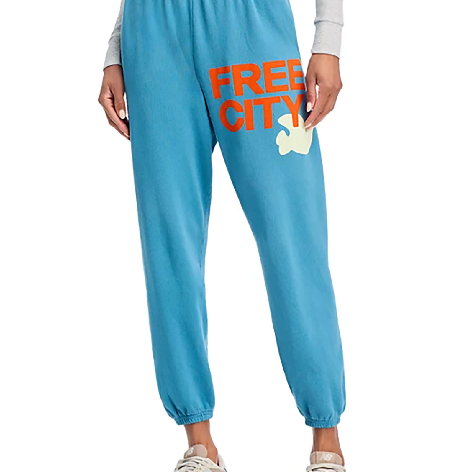 FREECITY Women Large Sweatpants Blueshroom Womens Casual Bottoms FREECITY Blue Juniors/Women XS