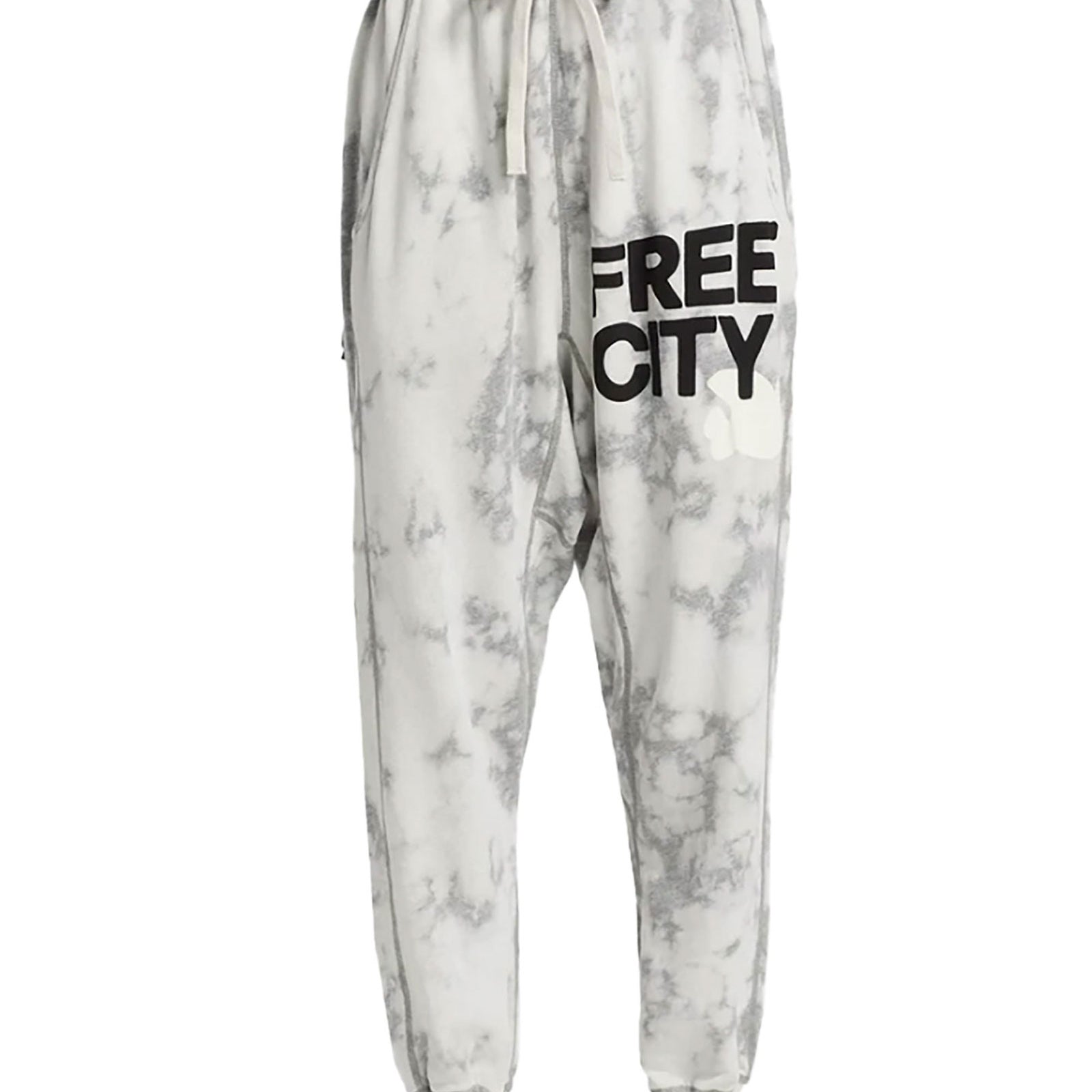 FREECITY Women Large Pocket Sweatpants White Storm Womens Casual Bottoms FREECITY White Juniors/Women XS